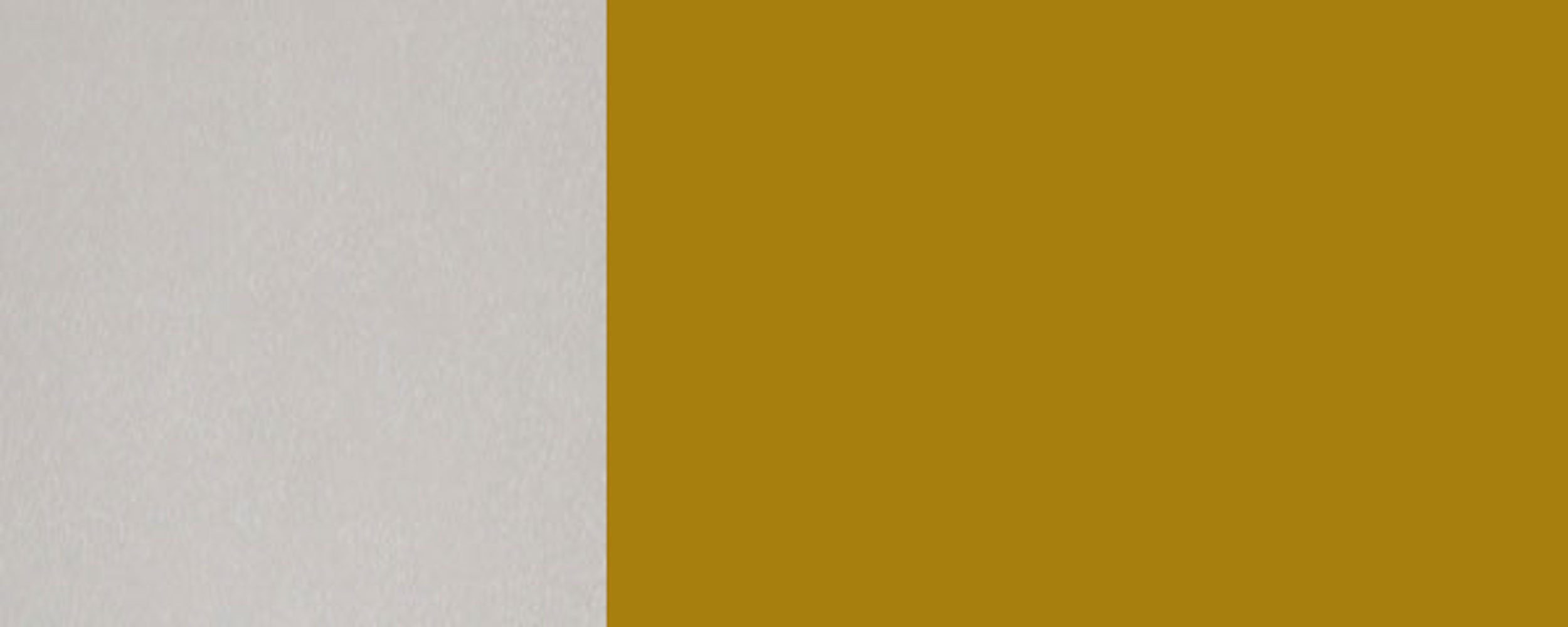 Korpusfarbe currygelb matt 2-teilige Front- Rimini Klapphängeschrank Glaseinsatz RAL (Rimini) & 90cm Feldmann-Wohnen Hochfaltklappe 1027 wählbar