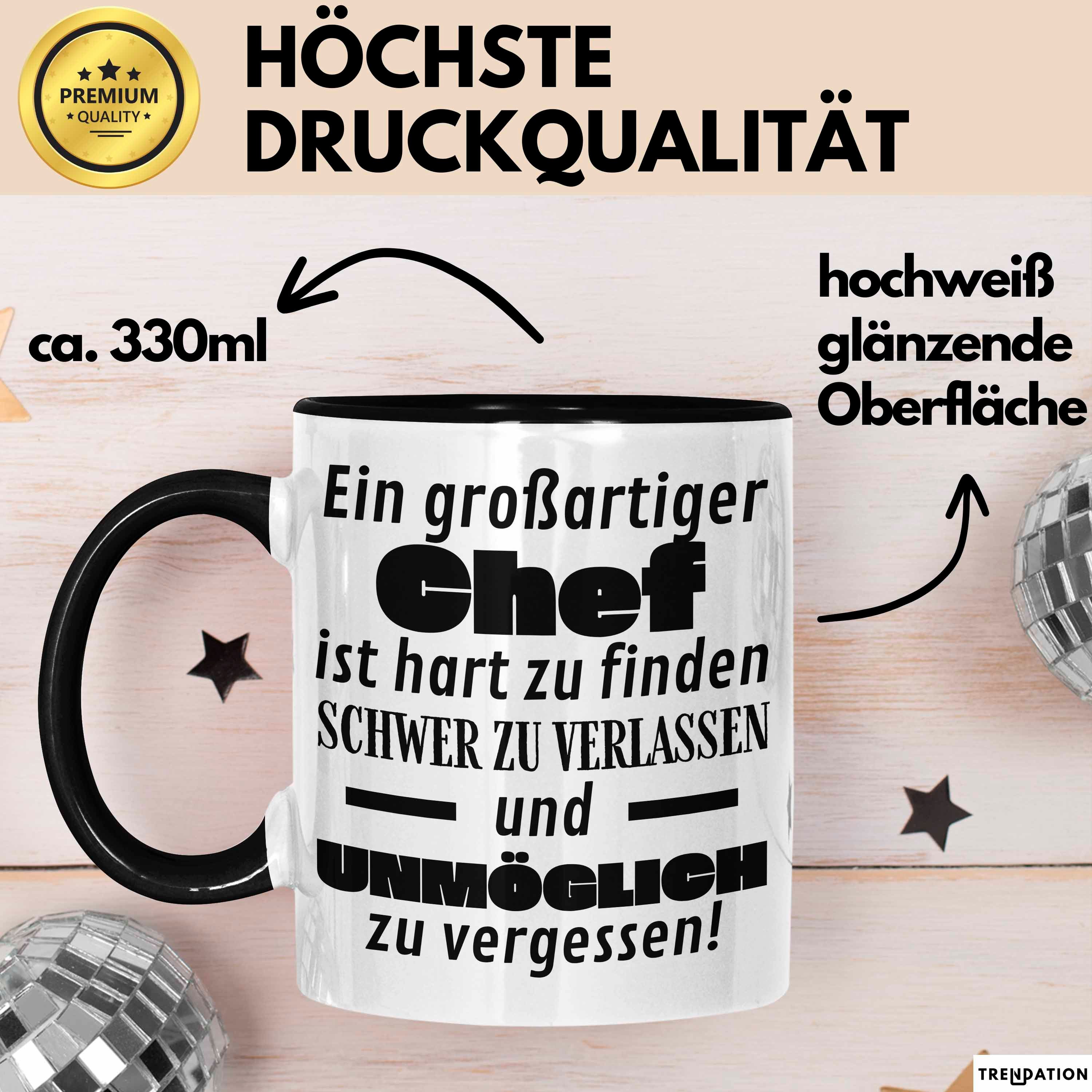 Trendation Tasse Chef Abschied Geschenk Tasse Abschiedsgeschenk für Chef Hart Zu Finden