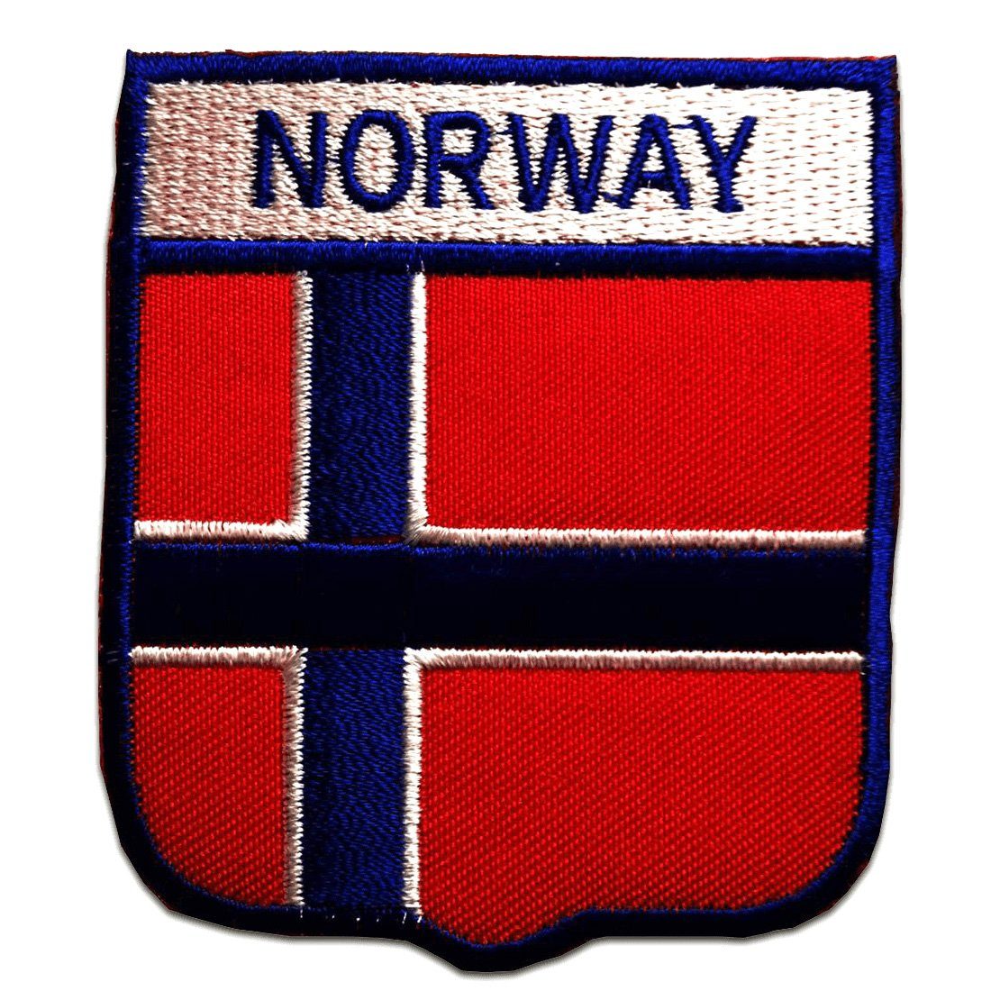 Catch the Patch Aufnäher, Polyester, Norwegen Flagge Fahne Aufnäher, Bügelbild, Aufbügler