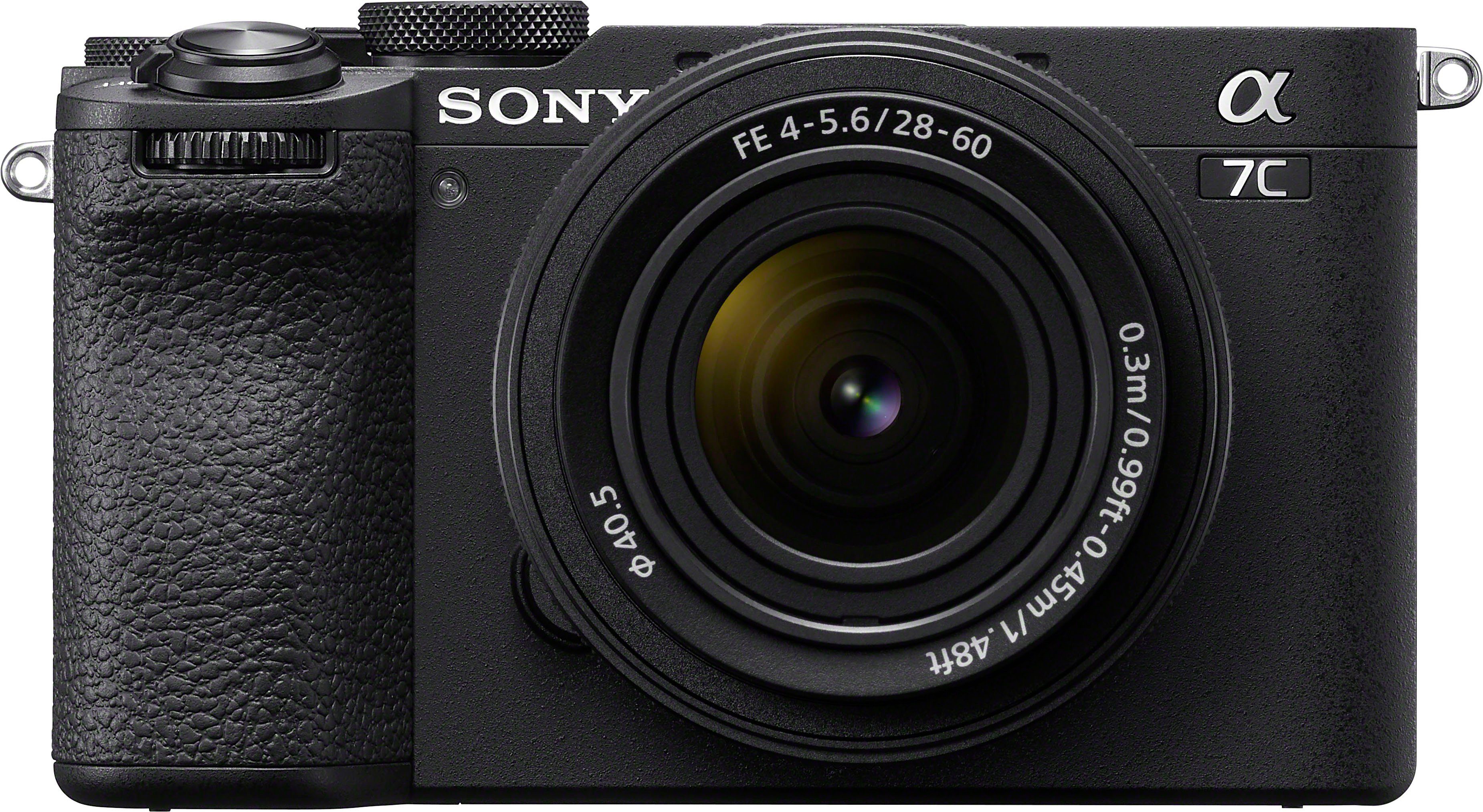 Sony Alpha 7C II Systemkamera (FE 28-60mm f4-5.6, 33 MP, Bluetooth, WLAN),  OLED-Sucher mit 2.36 Mio. Punkten und 0.7x Vergrößerung