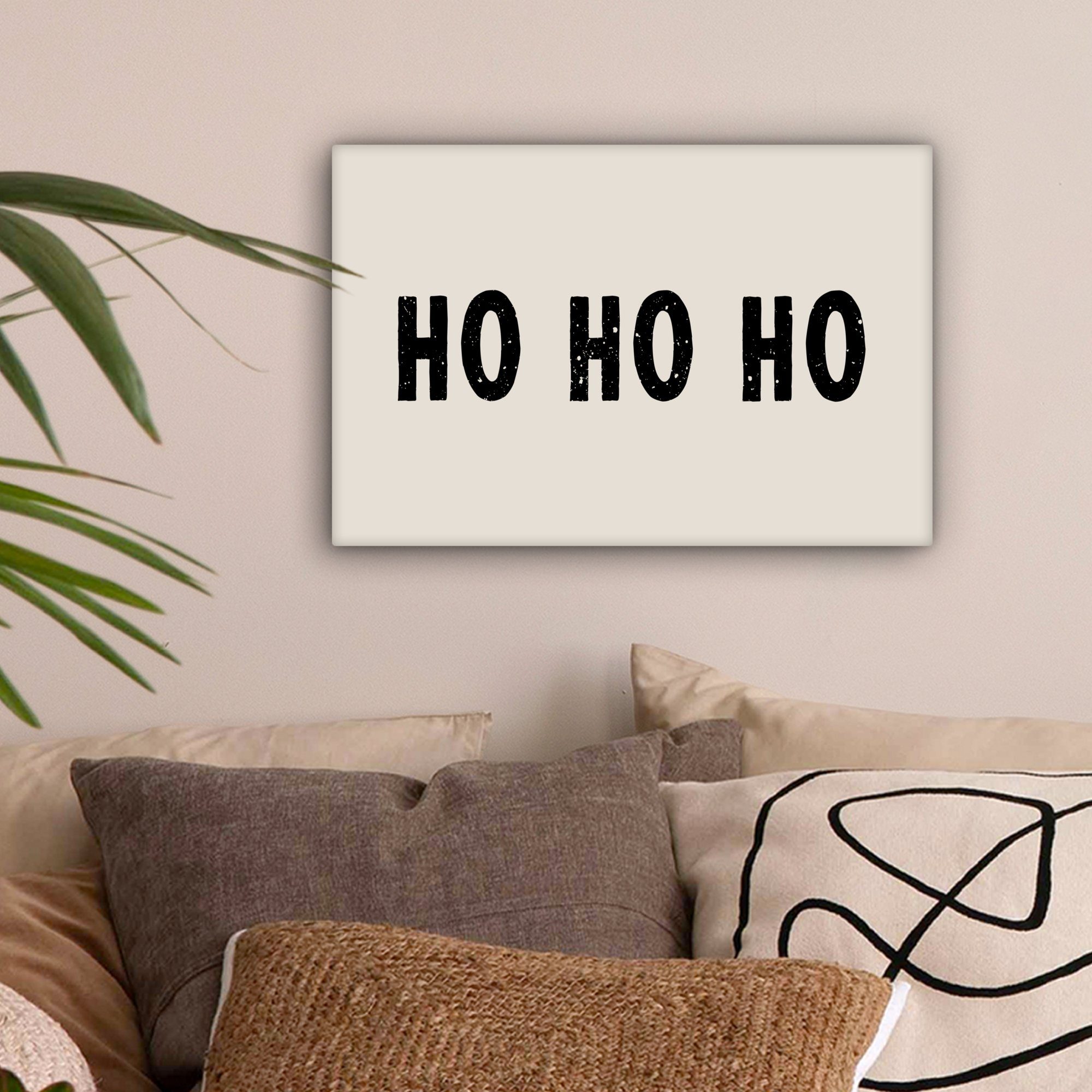 OneMillionCanvasses® Leinwandbild Weihnachten - Ho ho ho - Sprichwörter - B günstig online kaufen