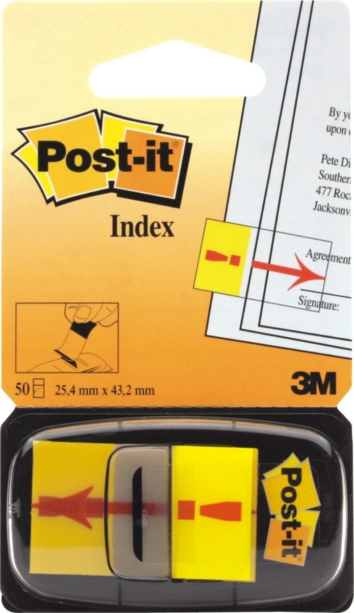 Post-it Notes Haftnotizblock Haftstreifen Index Symbole 50 Streifen Ausrufezeichen gelb