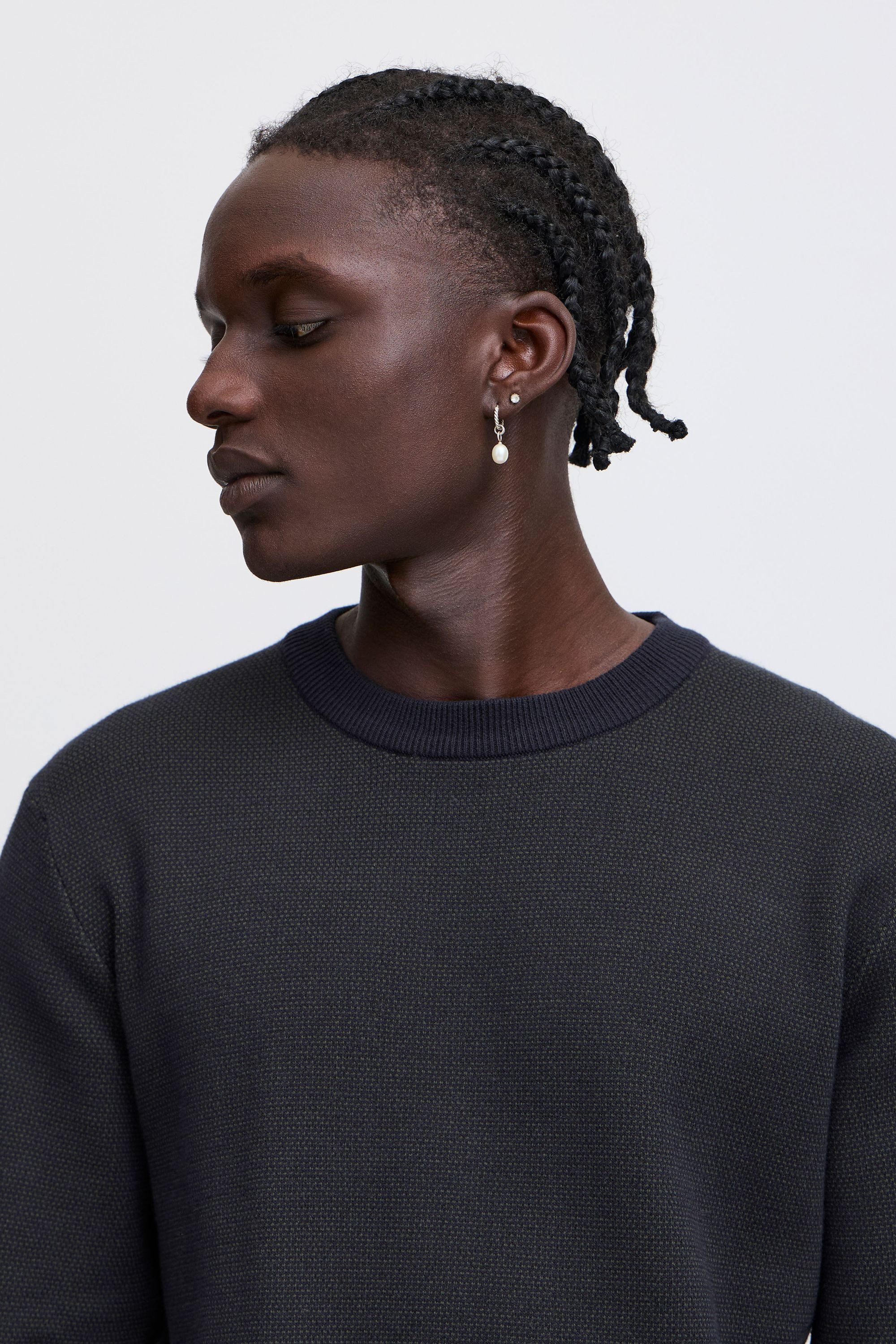 Blend Strickpullover BHPullover Klassischer Grobstrickpullover mit Rundhalsausschnitt