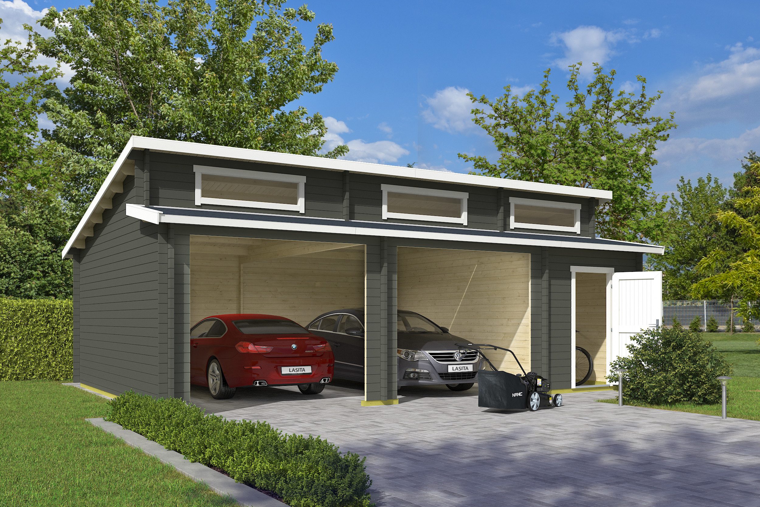 Nordic Holz Garage HAWAII, BxT: 820x579 cm, ohne Tor