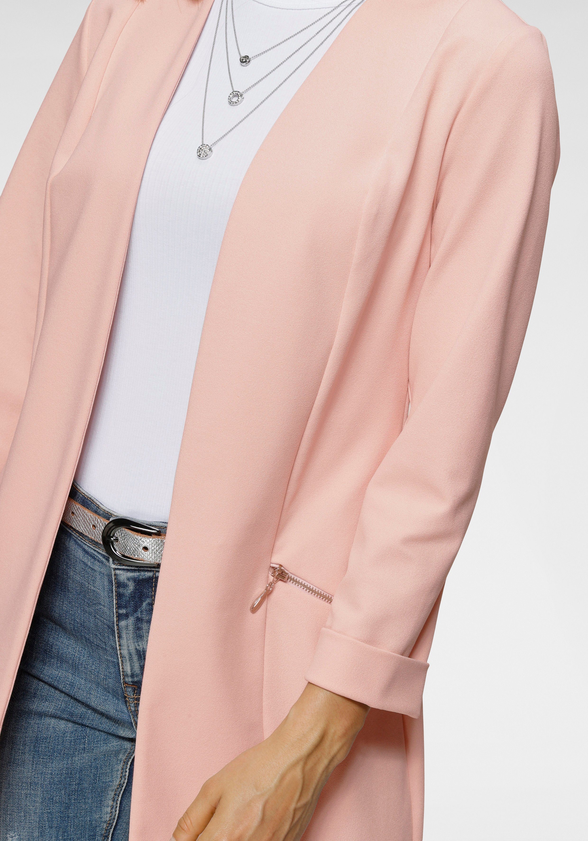 Laura Scott Longblazer mit Reißverschlüssen