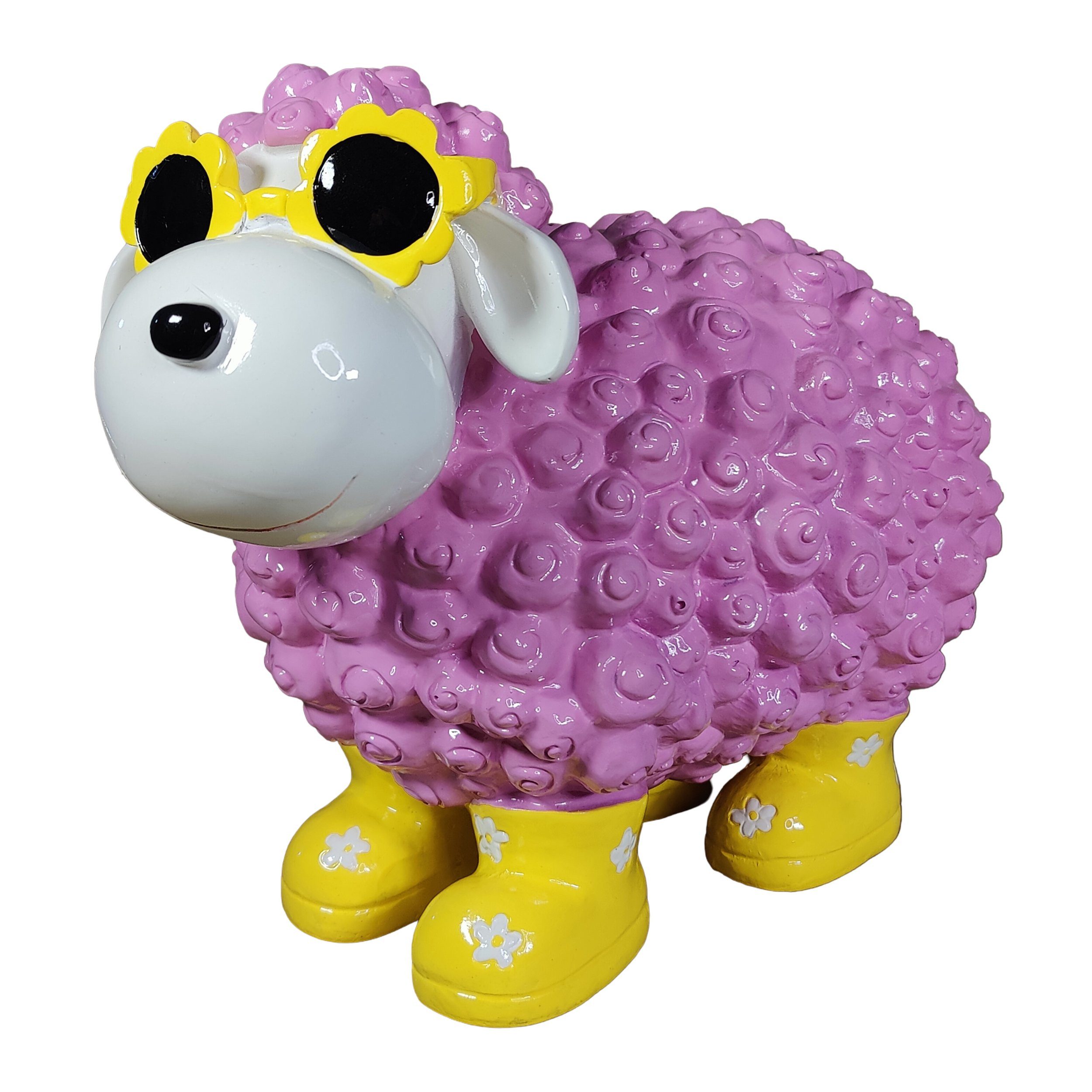 colourliving Tierfigur Gartenfigur »Schaf mit Blumenbrille«, bunte Dekofigur (1 St), Kombiniere verschiedene Farbvarianten