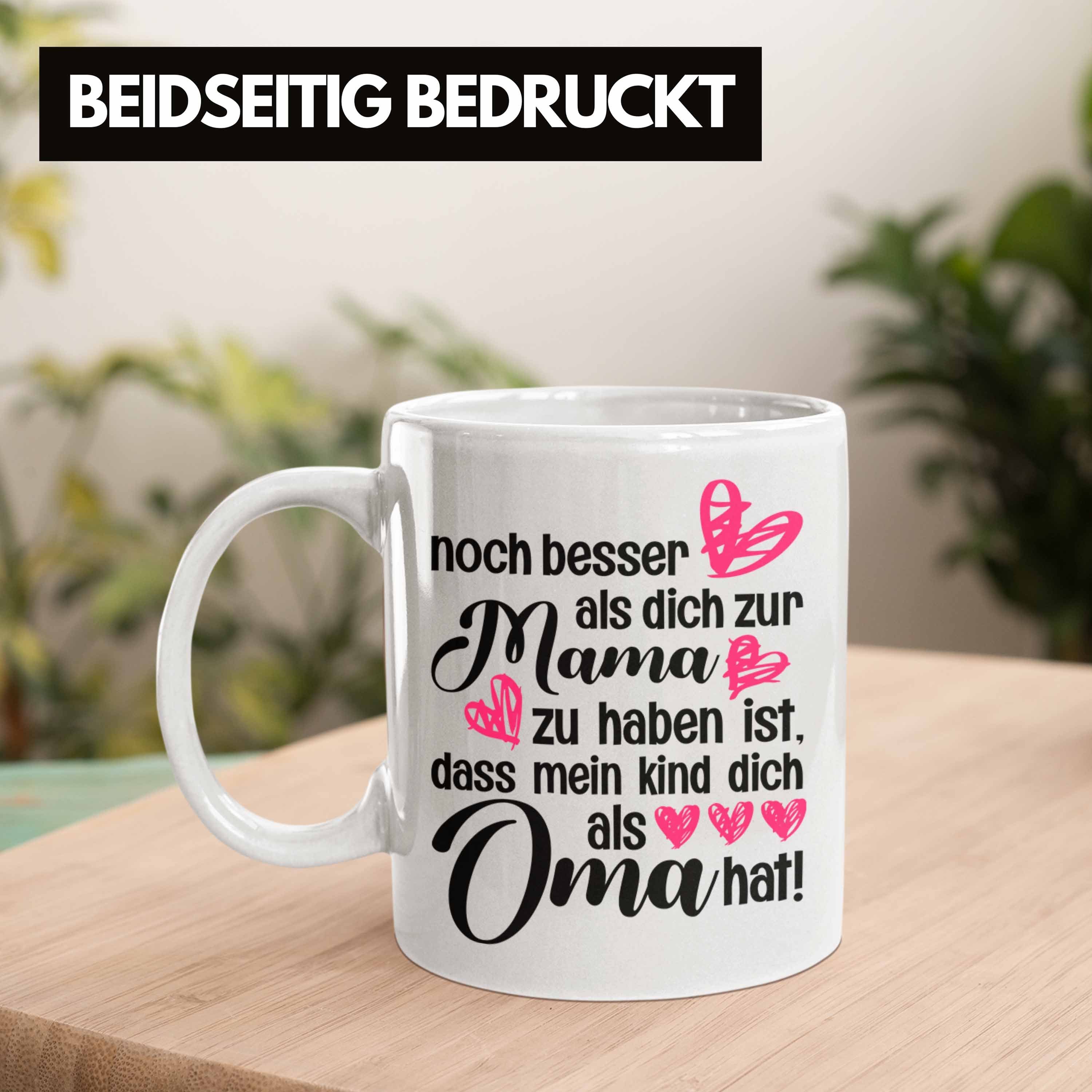 Trendation Kaffeetasse Muttertag Weiss Geschenk Mutter Süßer Spruch Tasse Oma Mama - Geschenkidee Tasse Trendation