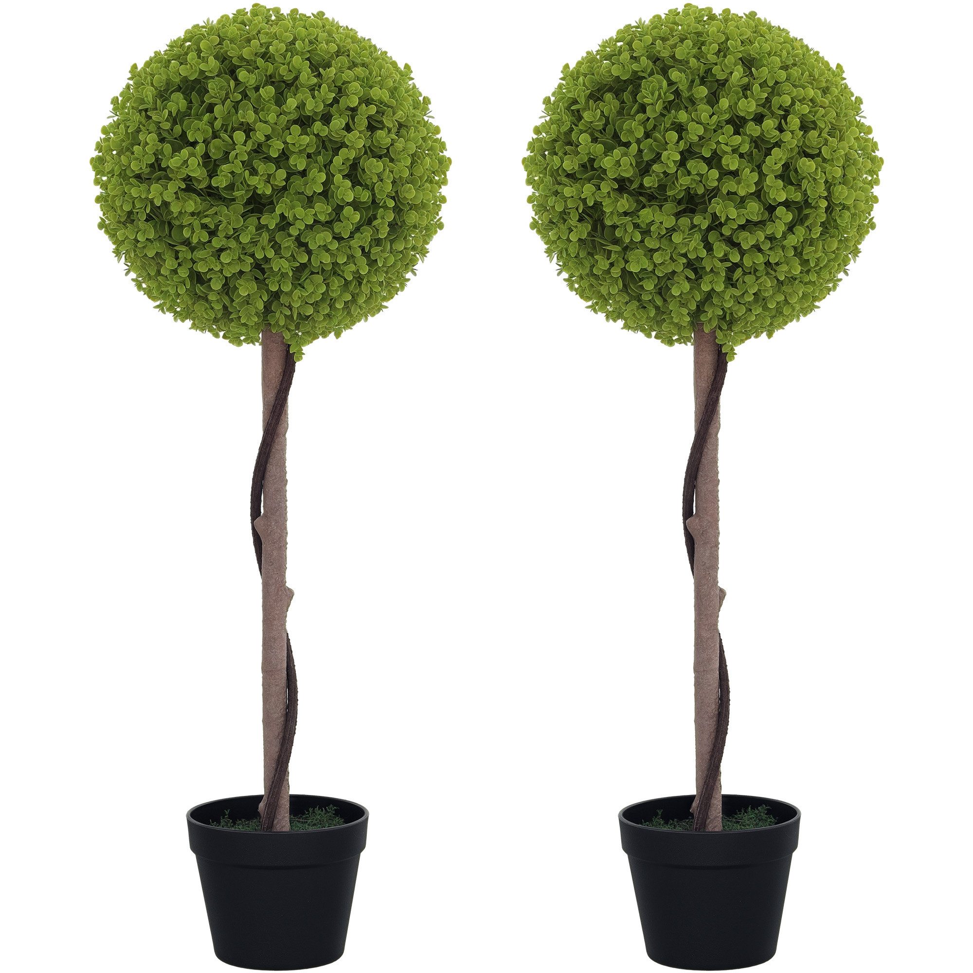 Kunstpflanze 2er-Set 90 cm Eukalyptus, HOMCOM, Höhe 90 cm, für Zuhause, Bür günstig online kaufen