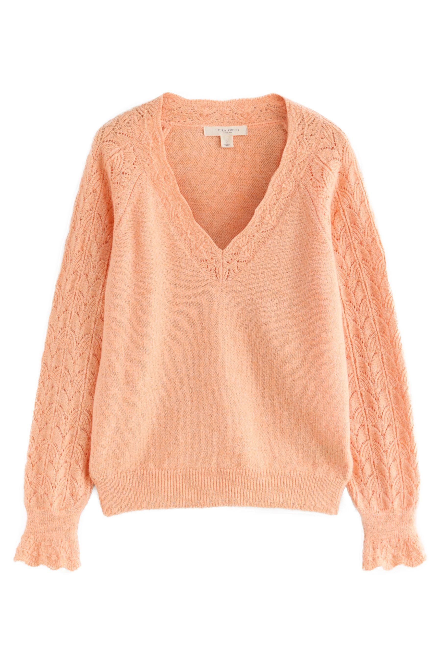 LAURA ASHLEY Strickpullover Laura Ashley Pointelle-Pullover mit Wollanteil (1-tlg)