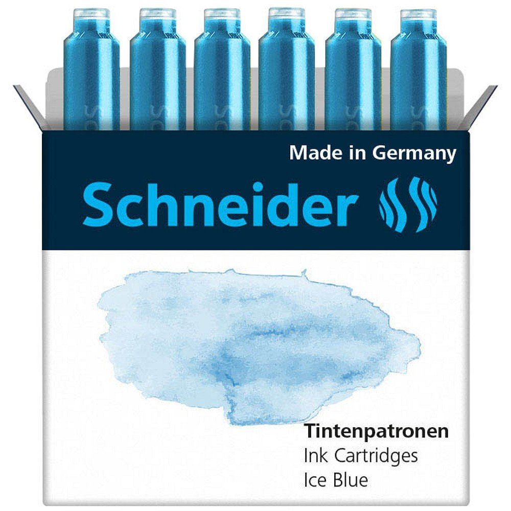 Schneider Schneider Pastell Tintenpatronen für Füller Ice Blue 6 St.  Tintenpatrone