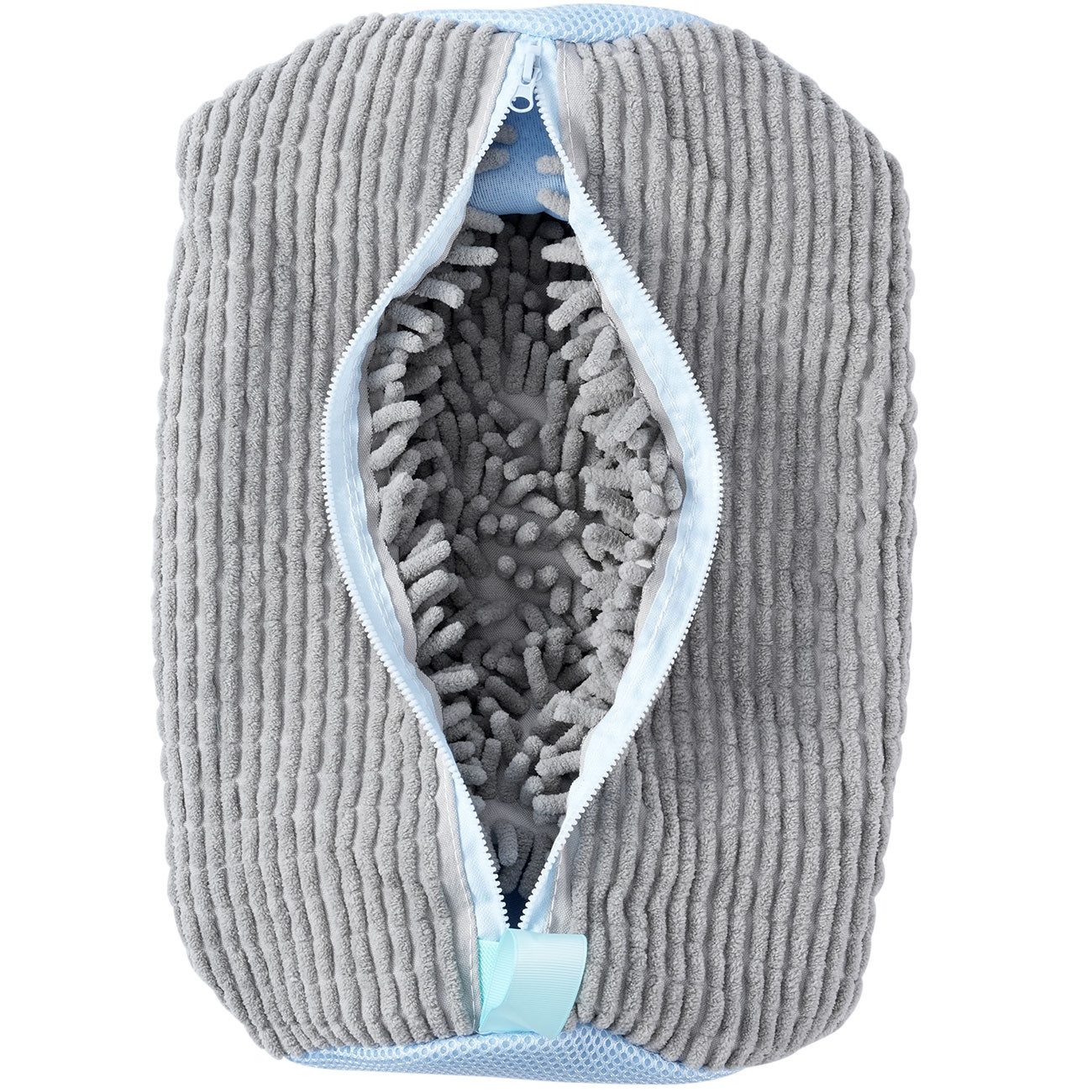 shop'n smile ideoon Wäschenetz Schuhwaschbeutel für Sneaker&Sportschuhe Waschbeutel Reißverschluss,(2-St), Ø19 x 39 cm für gängige Schuhgrößen, mit 360° Schutz, Mesh-Struktur