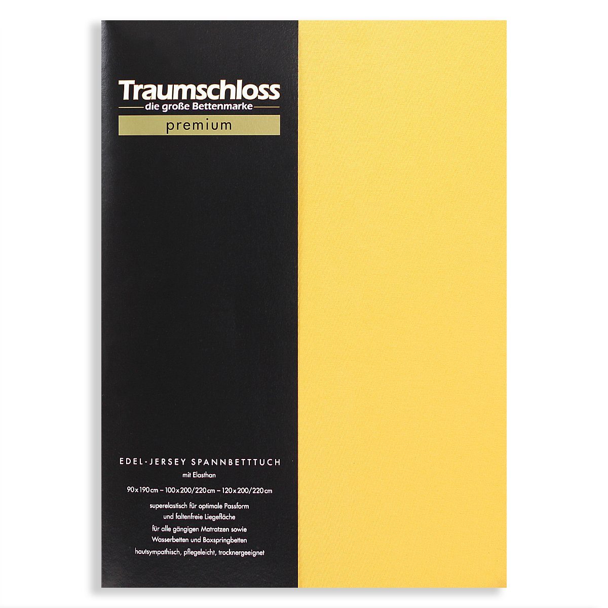 Traumschloss Spannbettlaken Premium, Jersey, Gummizug: rundum, (1 Stück), 165g/m², 95% gekämmte Mako Baumwolle, 5% Elasthan