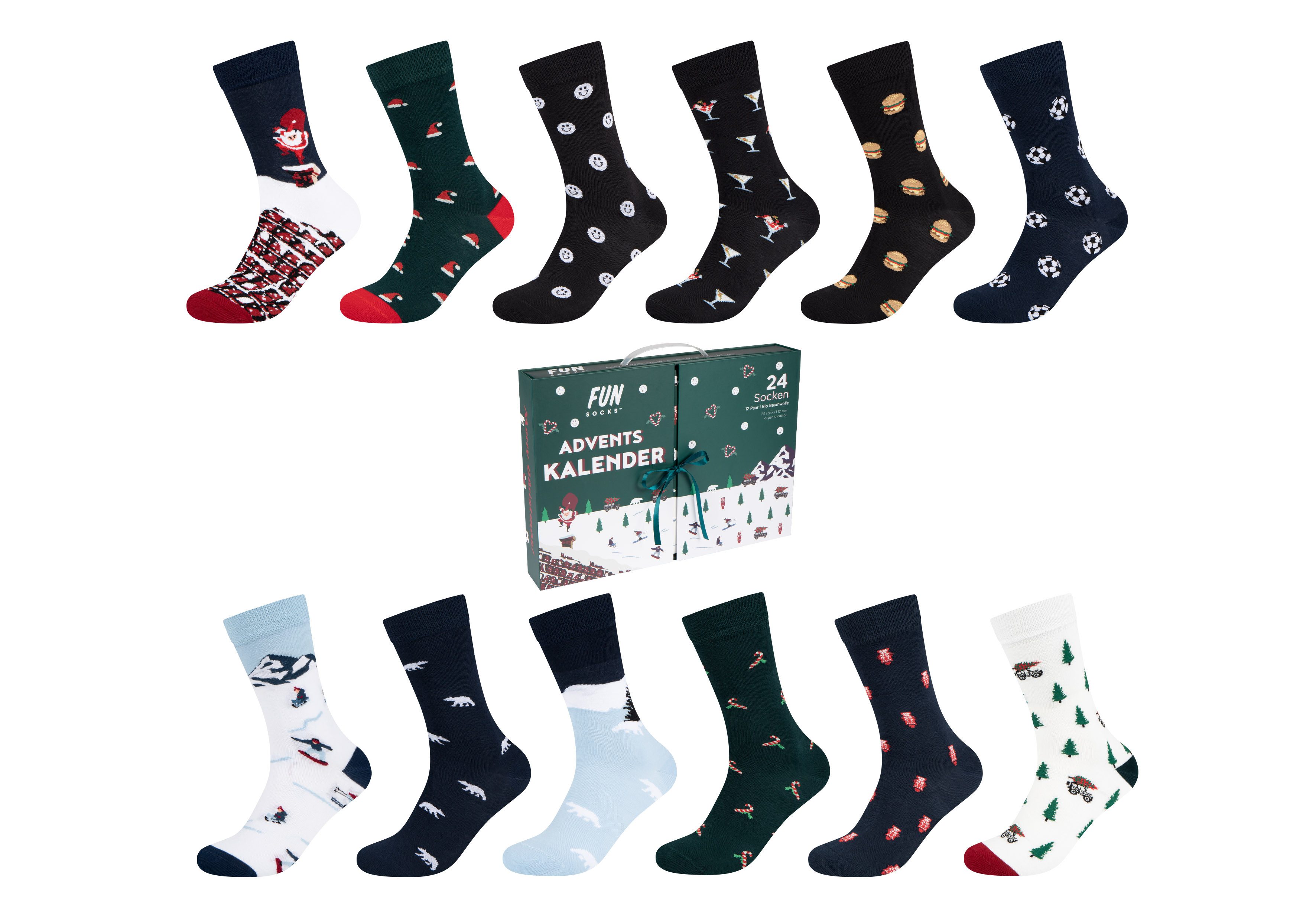 Fun Socks Sneakersocken motifs (2-Paar) mit günstig online kaufen