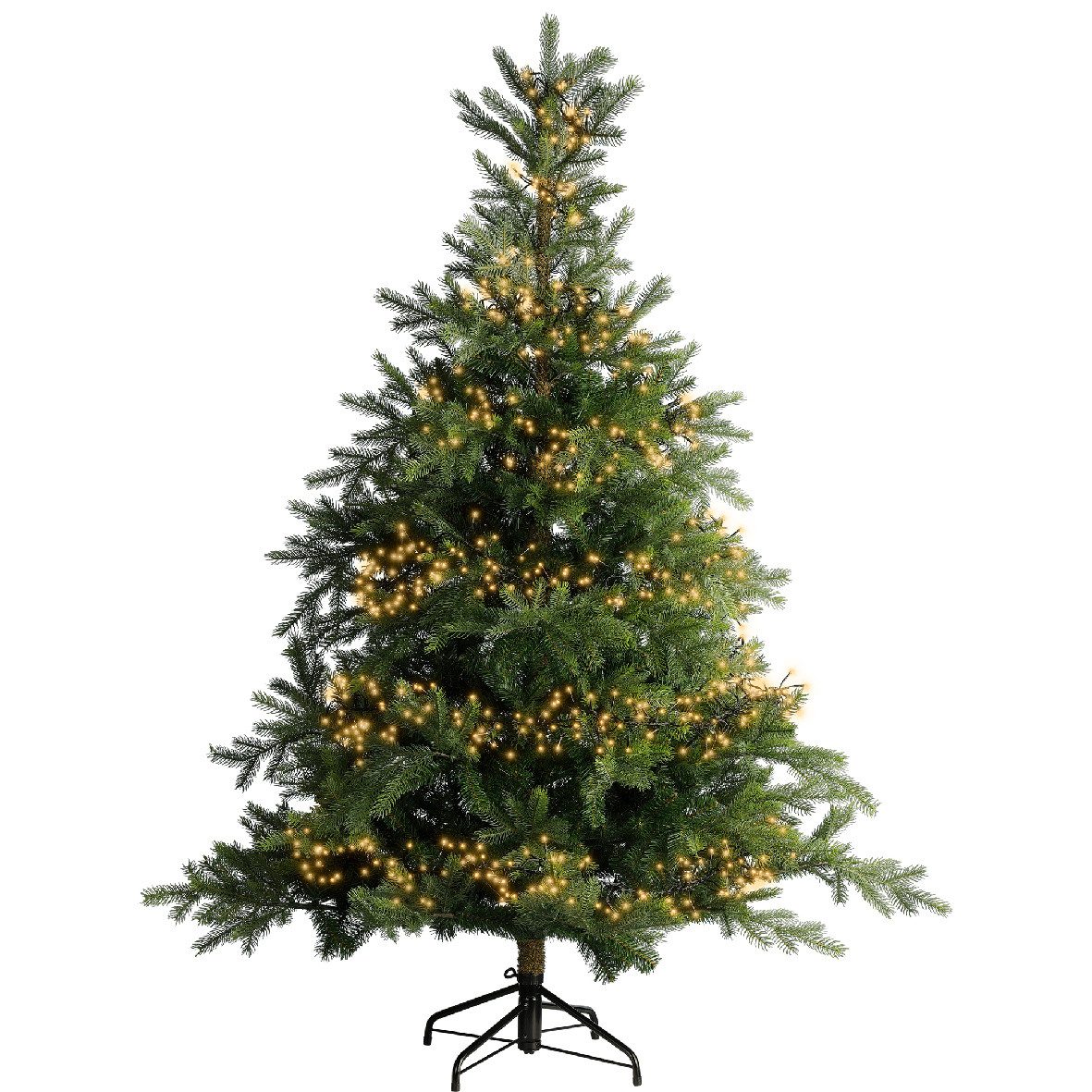Lumineo LED-Lichterkette Lumineo Lichterkette CLUSTER 768 LED 7 m klassisch warm, schwarz, Indoor/Outdoor, dimmbar, 8h-Timer, + 5 m Zuleitung