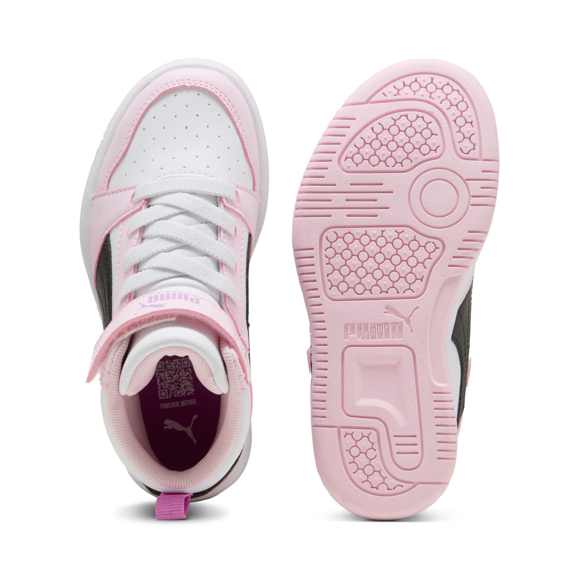 PUMA REBOUND V6 MID AC+ PS Sneaker (für Kinder) mit leicht profilierter Gummilaufsohle, mit Klettverschluss – Bild 4 von 5