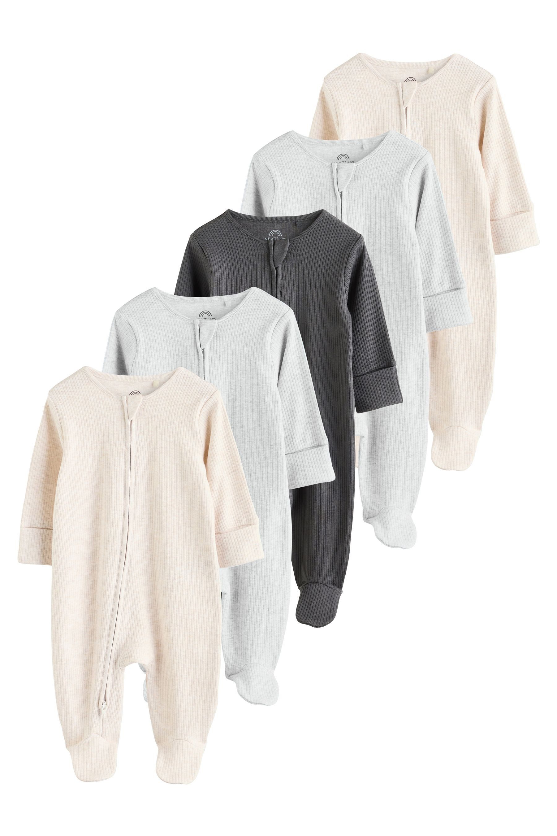 Next Schlafoverall Fußloser Zwei-Wege-Strampler im 5er-Pack (5-tlg)