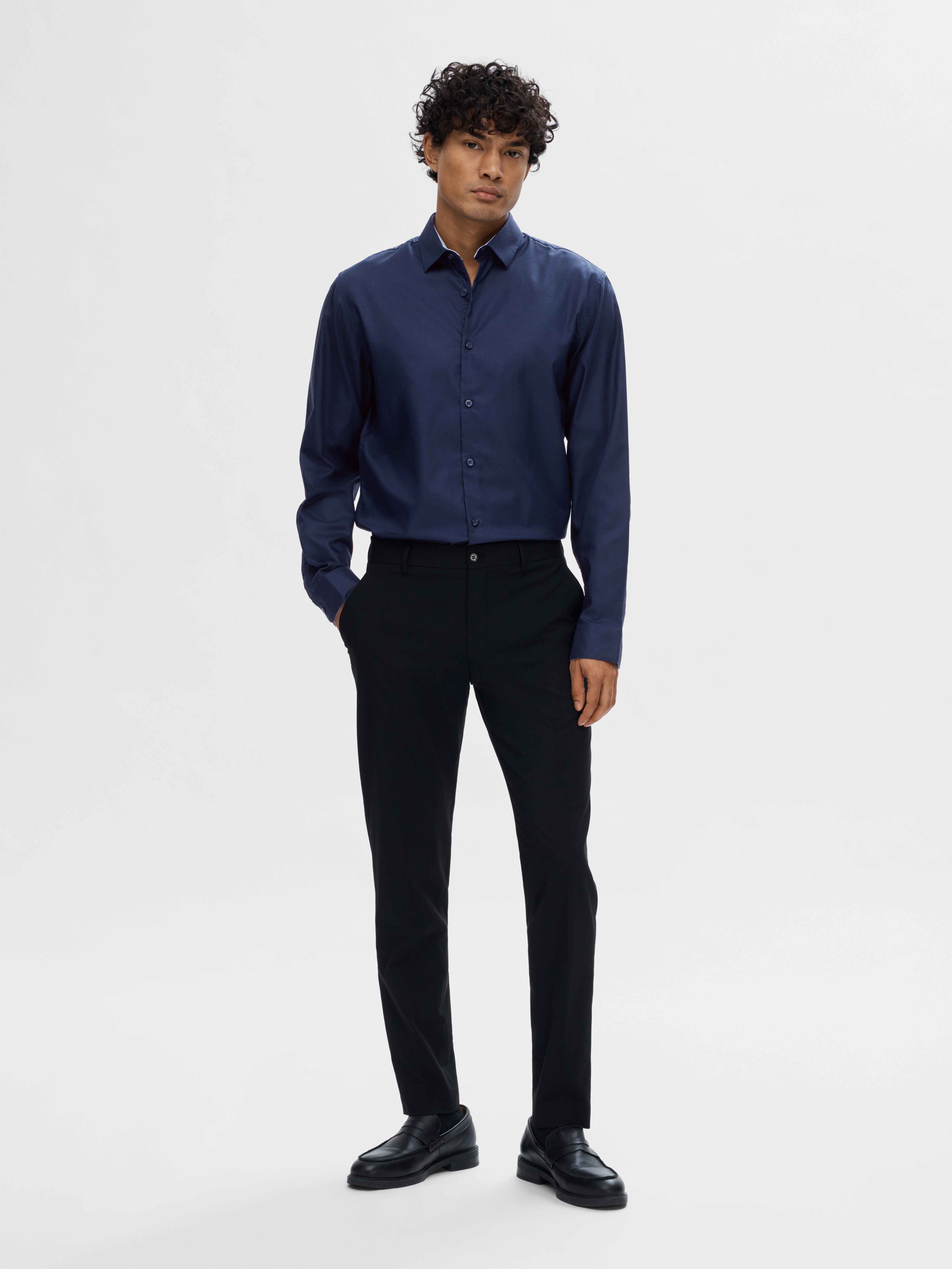 Selected Langarmhemd SLHSLIMZARK LS SHIRT