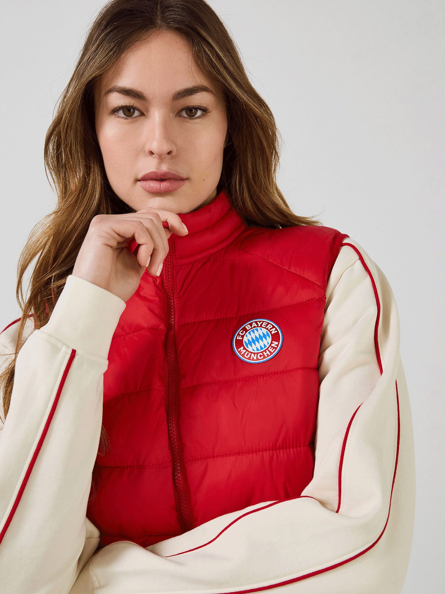 FC Bayern München Longweste FC Bayern München, Steppweste Essentials, Herren, Rot