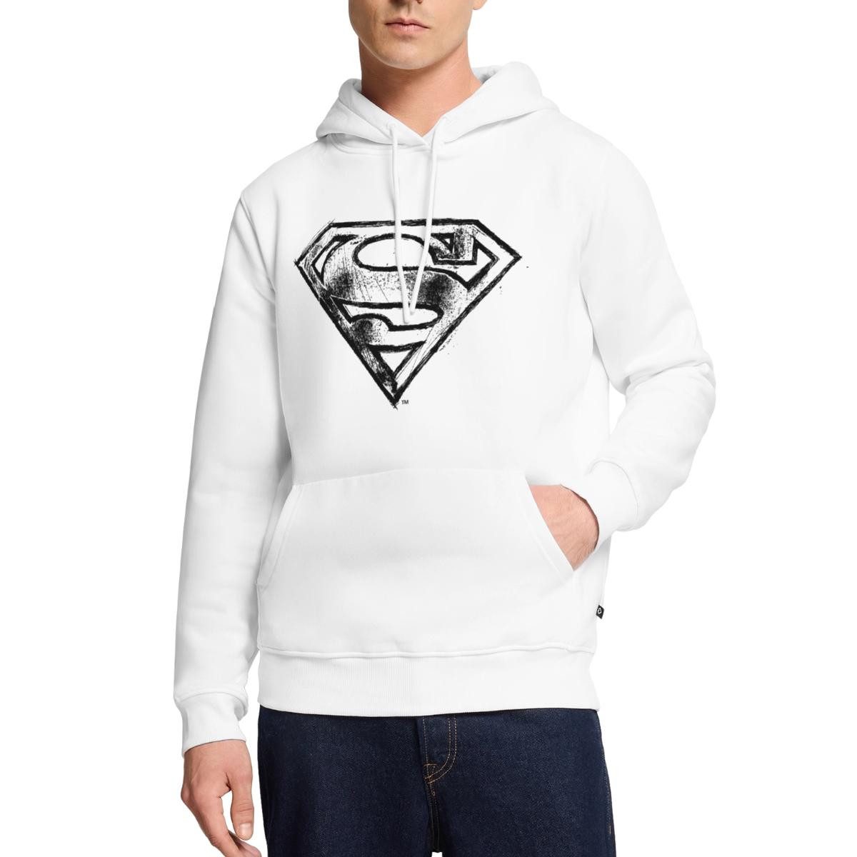 Hoodie DC Comics Superman Logo Gezeichnet Herren Premium Hoodie