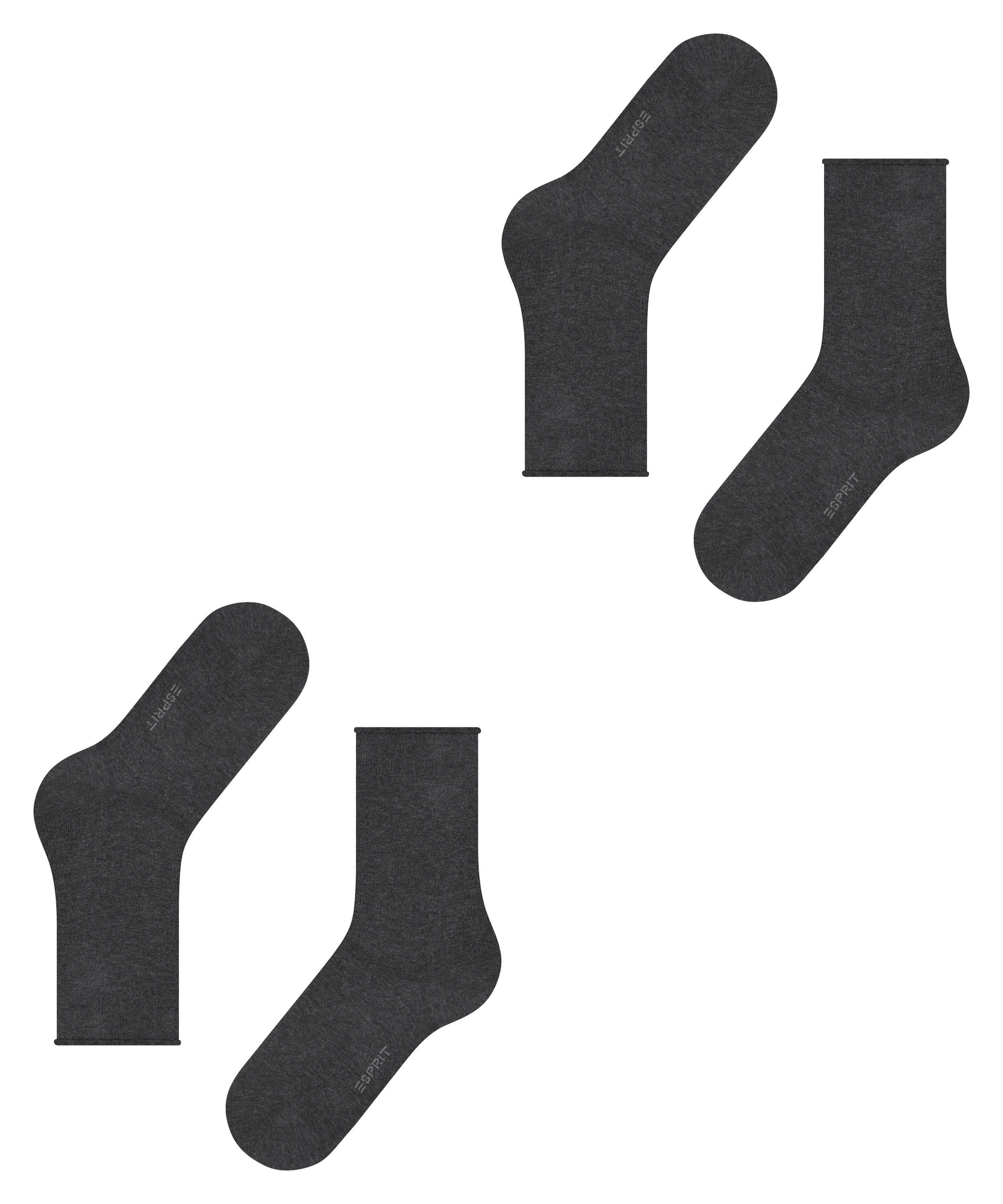 Esprit Socken Basic Pure 2-Pack Socken mit hohem Baumwollanteil (2-Paar) mit hohem Baumwollanteil
