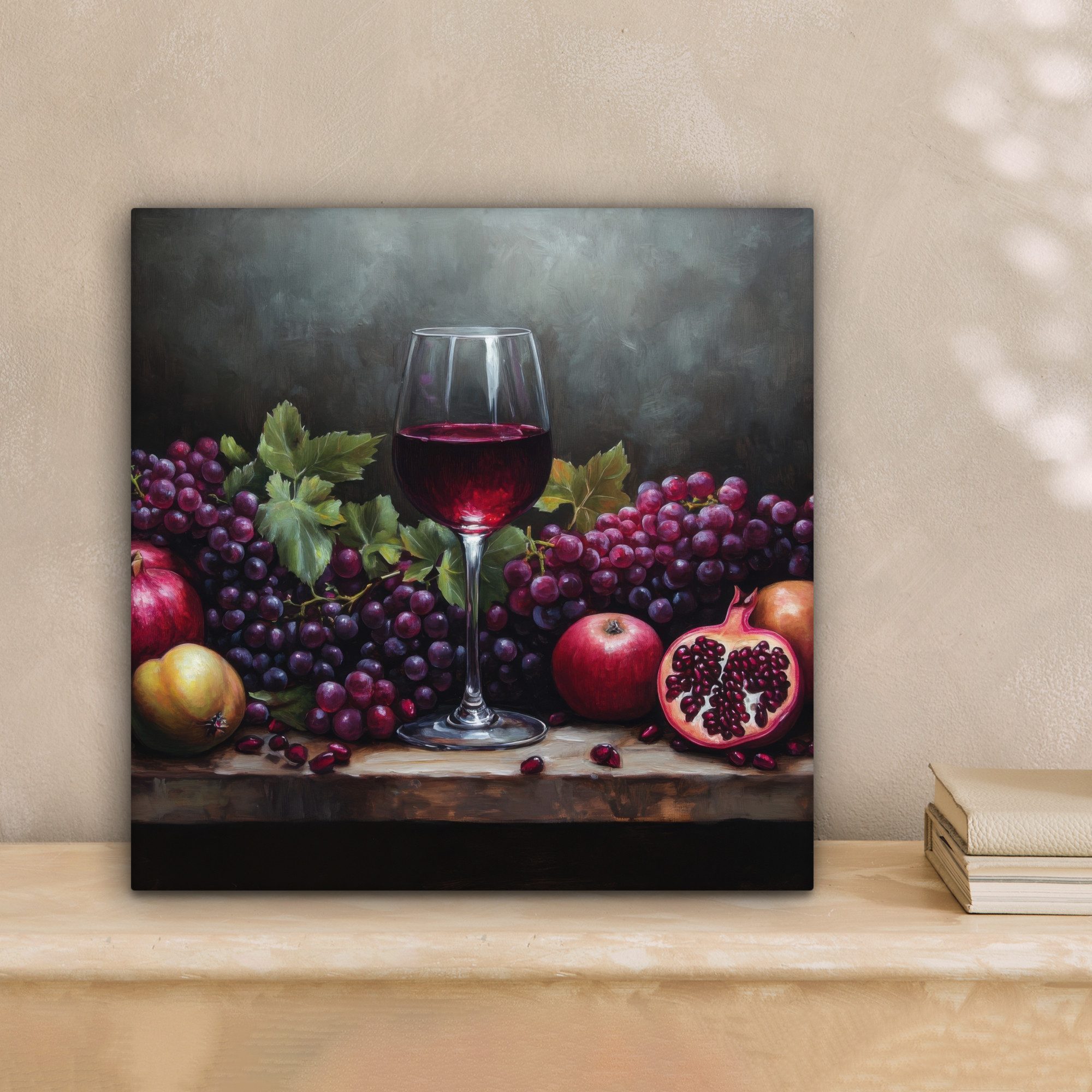 OneMillionCanvasses® Leinwandbild Wein - Obst - Stilleben, Fotodruck (1 St) günstig online kaufen