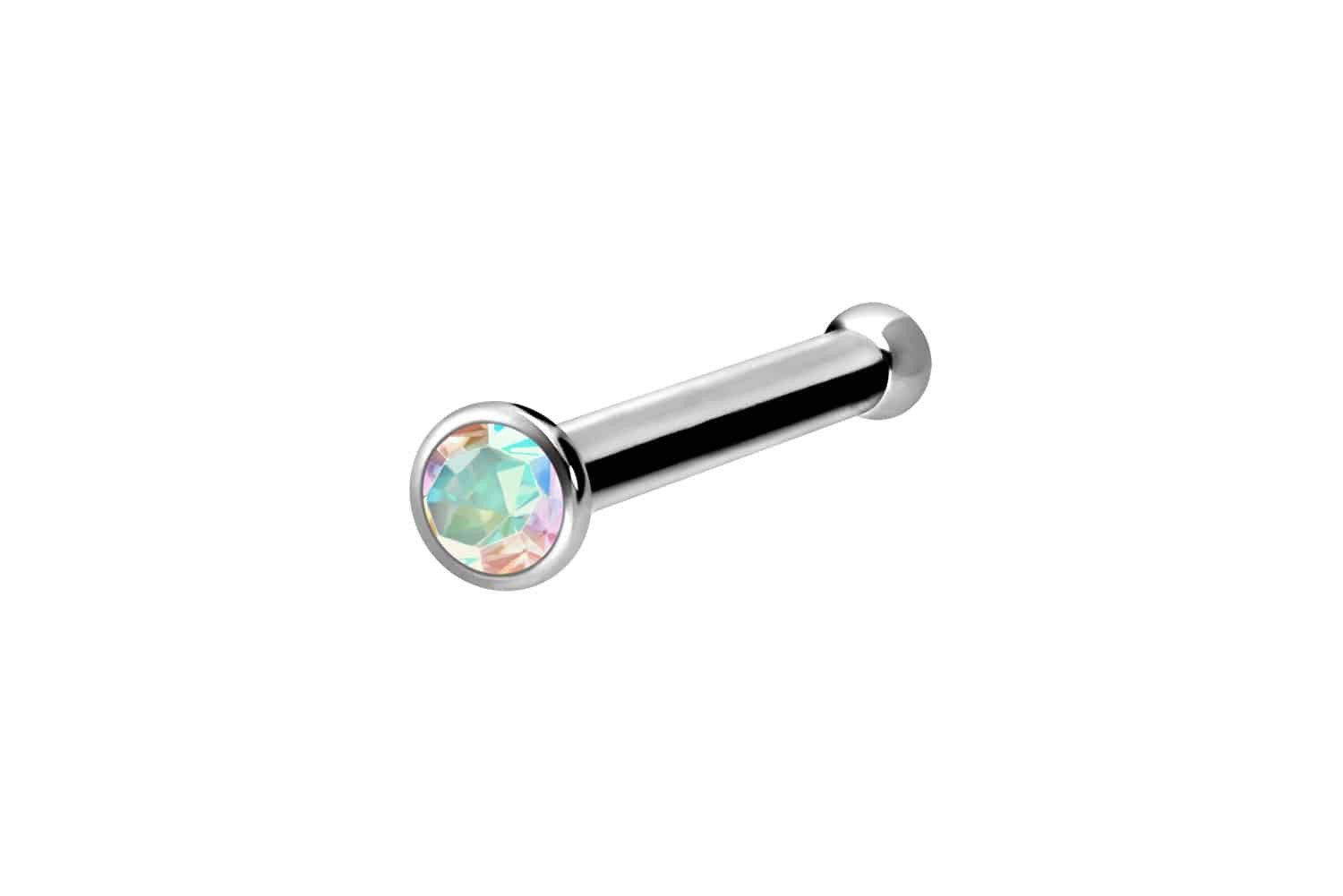 PIERCINGLINE Nasenpiercing Titan Nasenstecker Pin KRISTALL günstig online kaufen