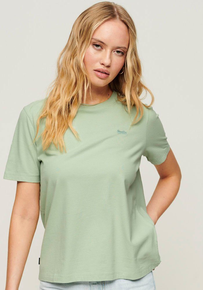 Superdry Rundhalsshirt VINTAGE LOGO EMB TEE Linen Green | T-Shirts