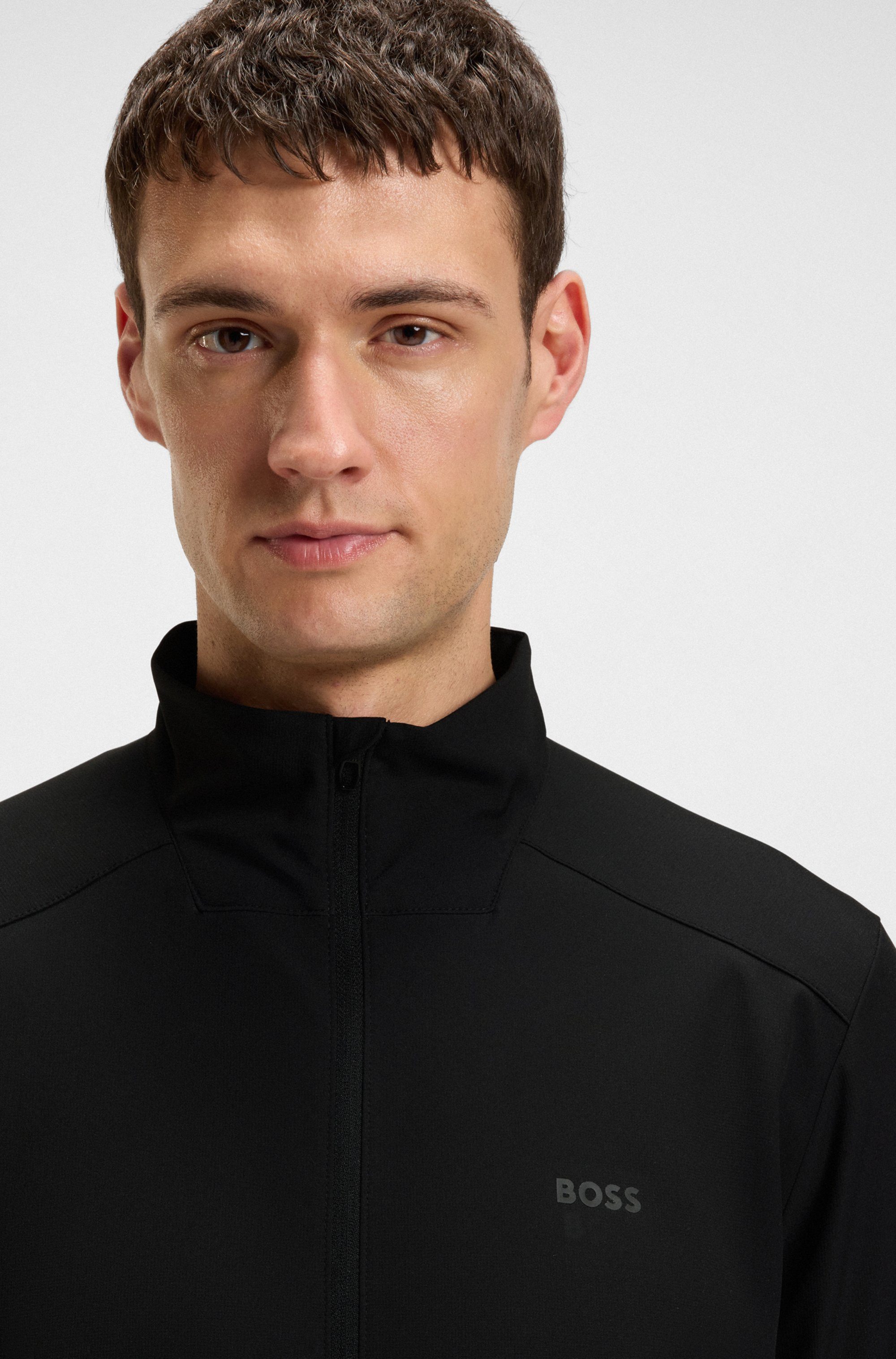 BOSS Sweatjacke Mix&Match Jacket Z mit Kontrastnaht am Ärmel