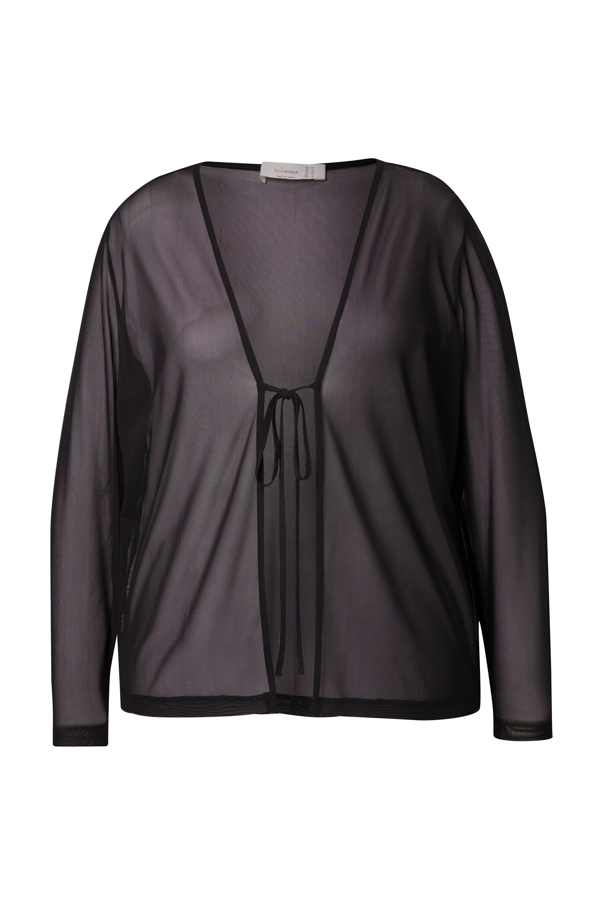 MIAMODA Sommerjacke Mesh-Jacke A-Linie Bindeband günstig online kaufen