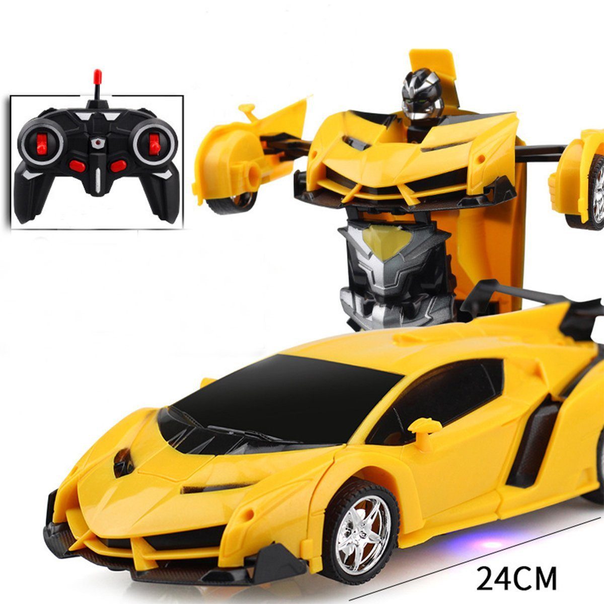 Fivejoy Spielzeug-Auto 1:18 Ein-Tasten-Deformations-Fernbedienung RC-Auto, (Deformations-Auto-Roboter-Modellauto-Fernbedienungsspielzeug)