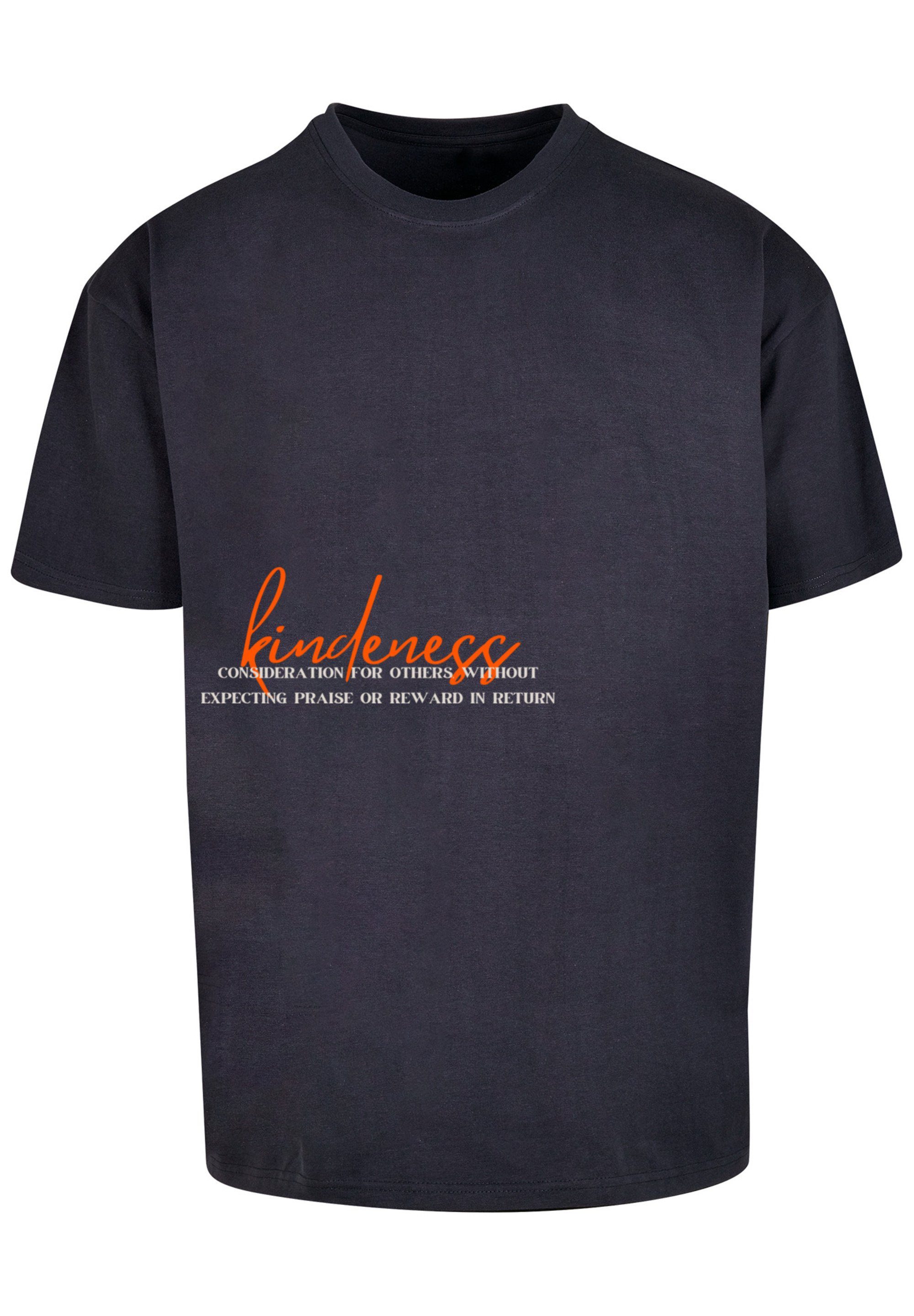 F4NT4STIC T-Shirt kindness OVERSIZE TEE Print navy
