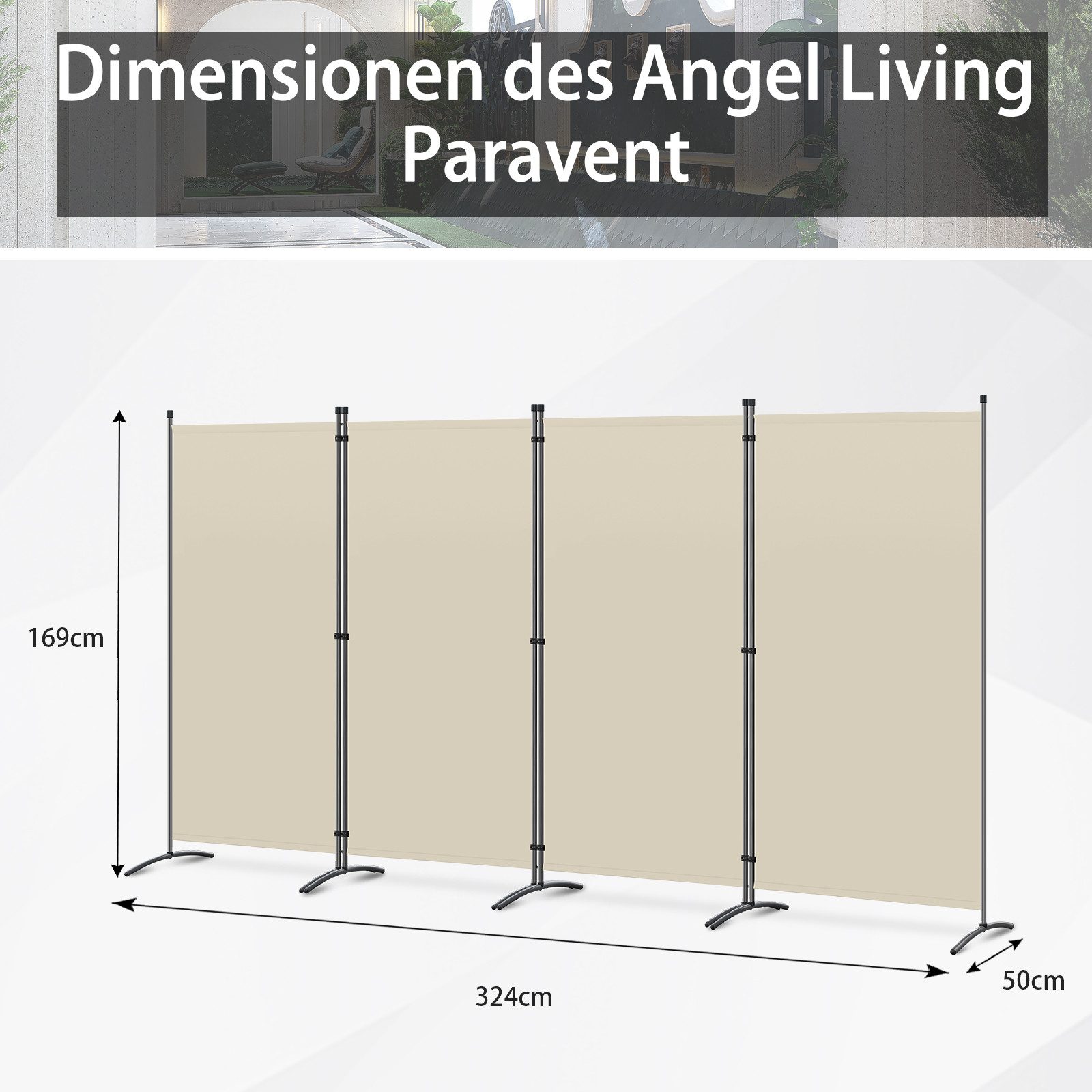 Angel Living Paravent Sichtschutz Balkonsichtschutz Paravent günstig online kaufen