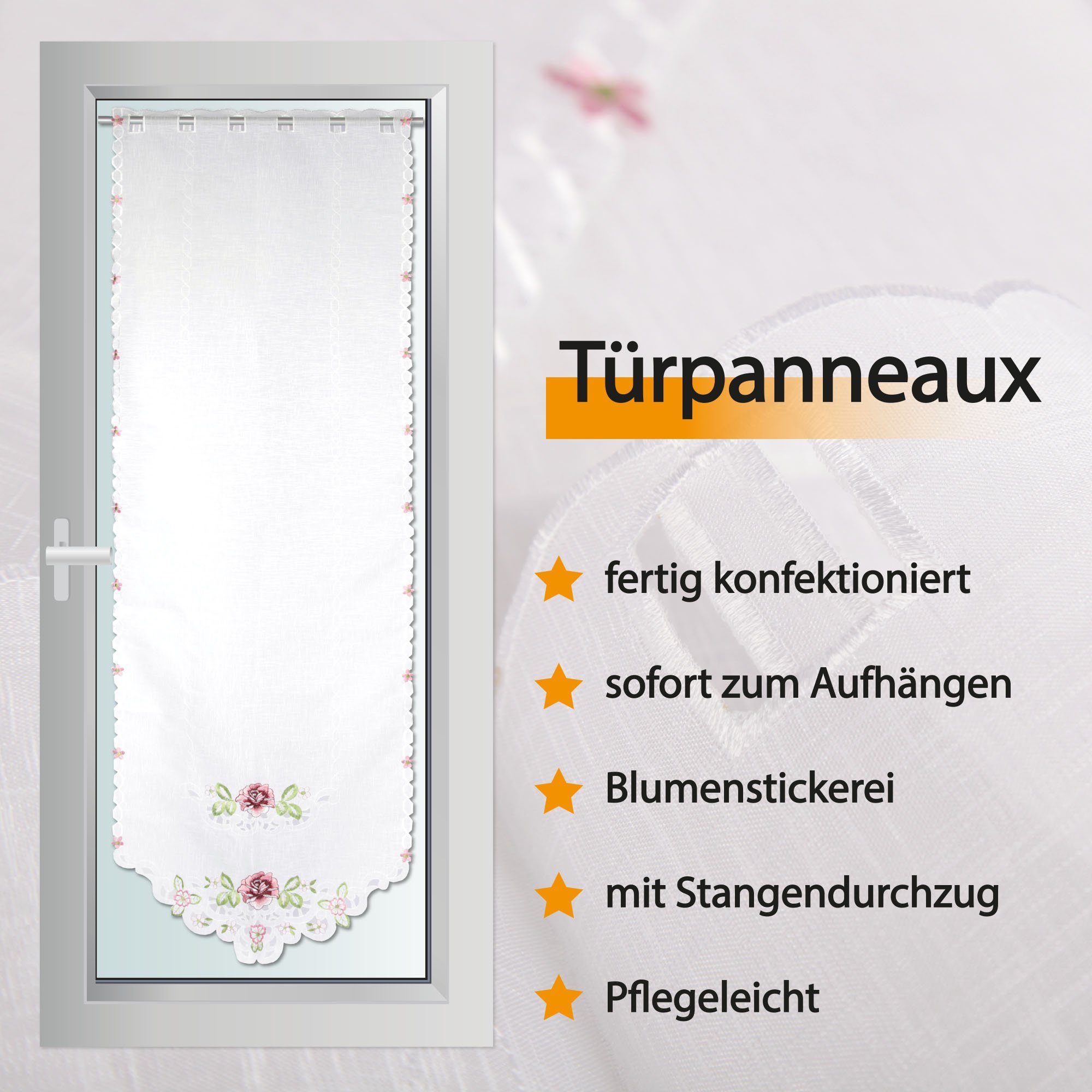 Arsvita Panneaux Blumen Mona mit Stickerei, günstig online kaufen