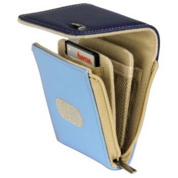 Hama Memory Card-Case Speicherkarten-Tasche Blau Speicherkarte (Schutz-Hülle für Speicherkarten, Foto-Filter und kleinteiliges Zubehör)