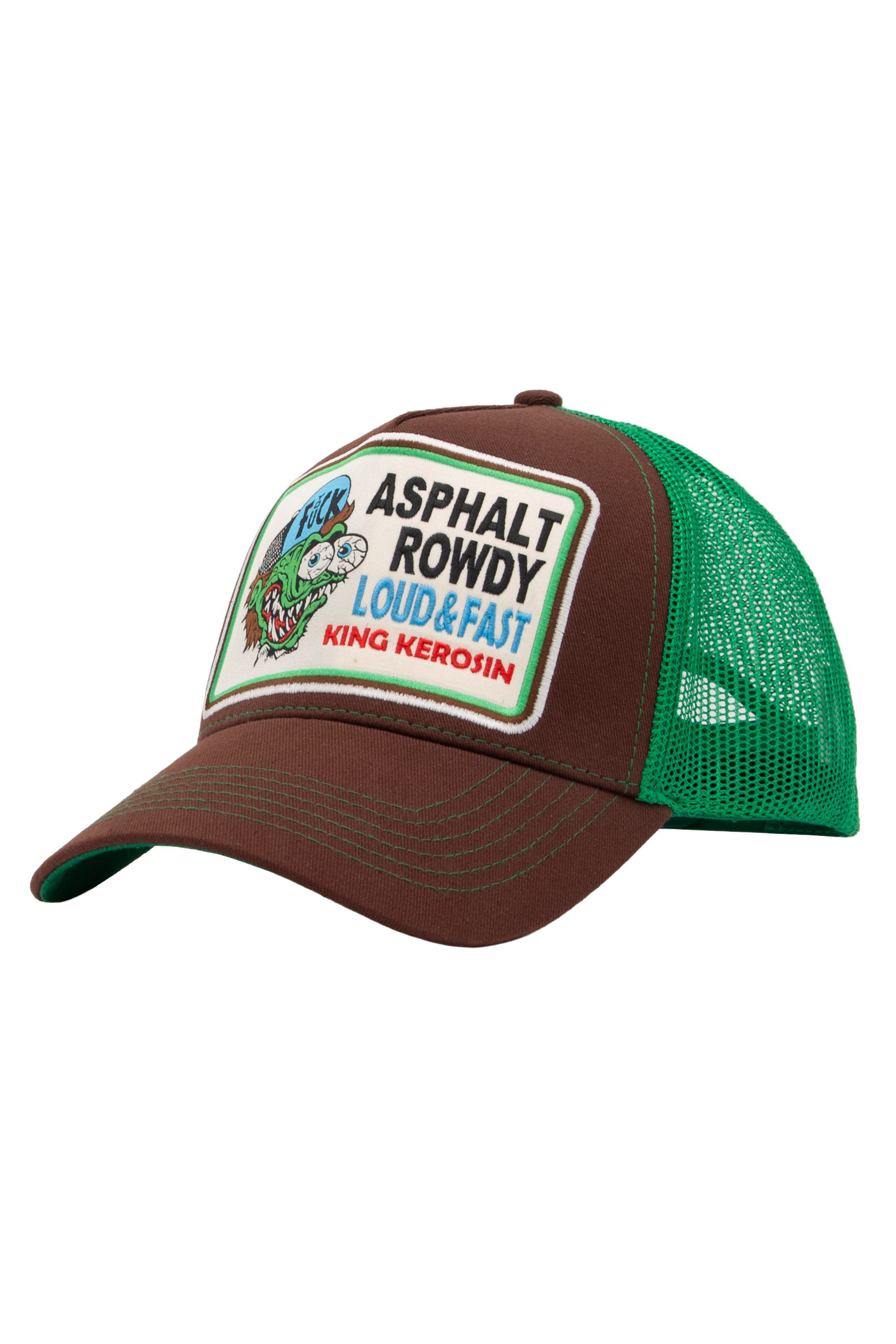 KingKerosin Trucker Cap Asphalt Rowdy (1-St) mit großem Front-Patch
