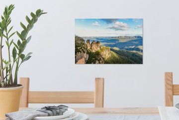 OneMillionCanvasses® Leinwandbild Blue Mountains National Park in Australien bei Tageslicht, (1 St), Wandbild Leinwandbilder, Aufhängefertig, Wanddeko, 30x20 cm