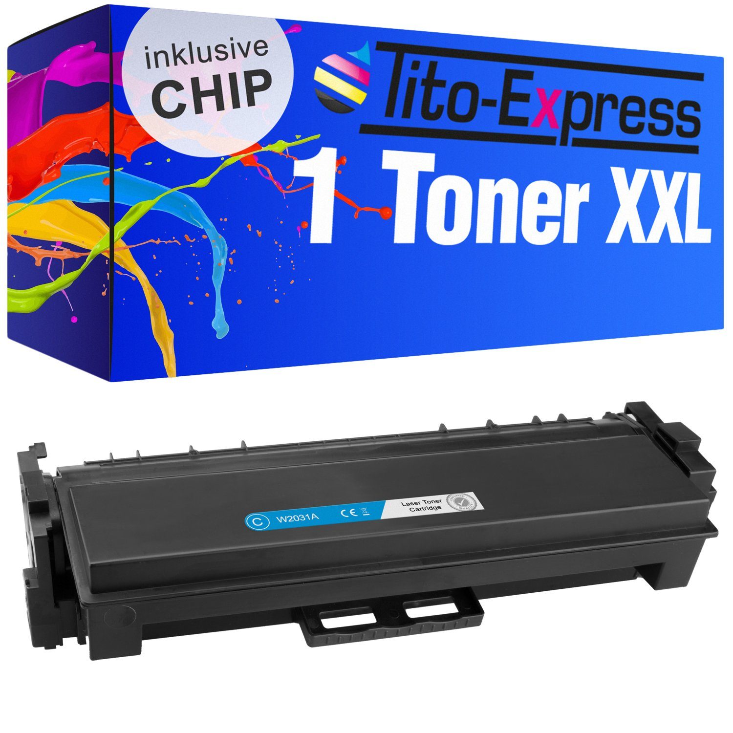 Tito-Express Tonerpatrone ersetzt HP W2030A W2031A W2032A W2033A 415A, (1x Cyan), für Laserjet Pro MFP M479fdw M479dw M479fnw M479fdn M454dw M454dn