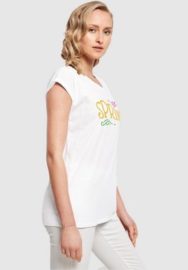 Merchcode T-Shirt Merchcode Damen Ladies Spring text - Extended Shoulder Tee (1-tlg)