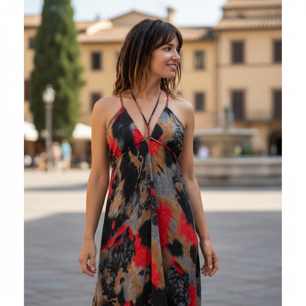 Guru-Shop Midikleid Boho Sommerkleid, Magic Dress, seidiges.. alternative B günstig online kaufen