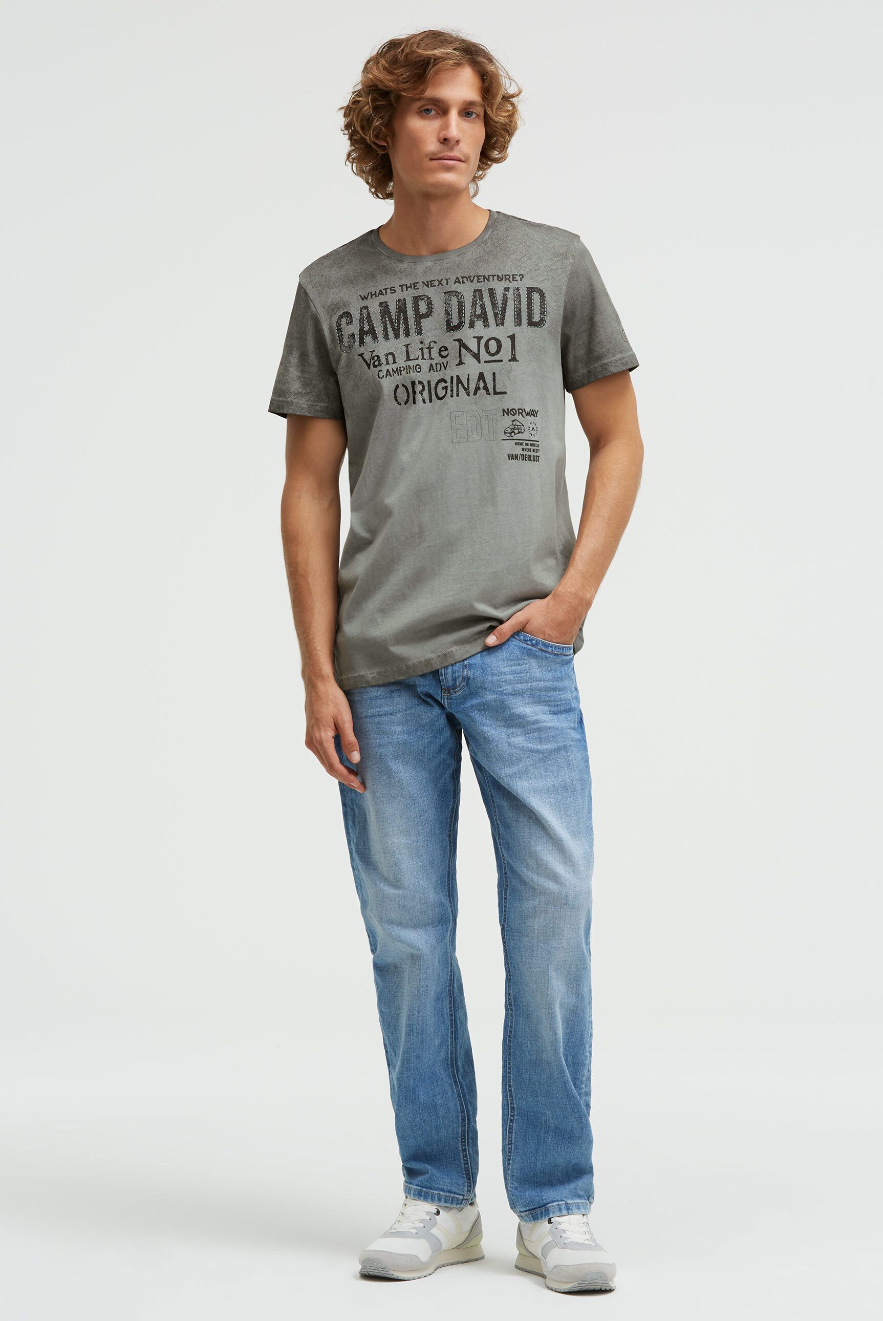CAMP DAVID Rundhalsshirt aus Baumwolle
