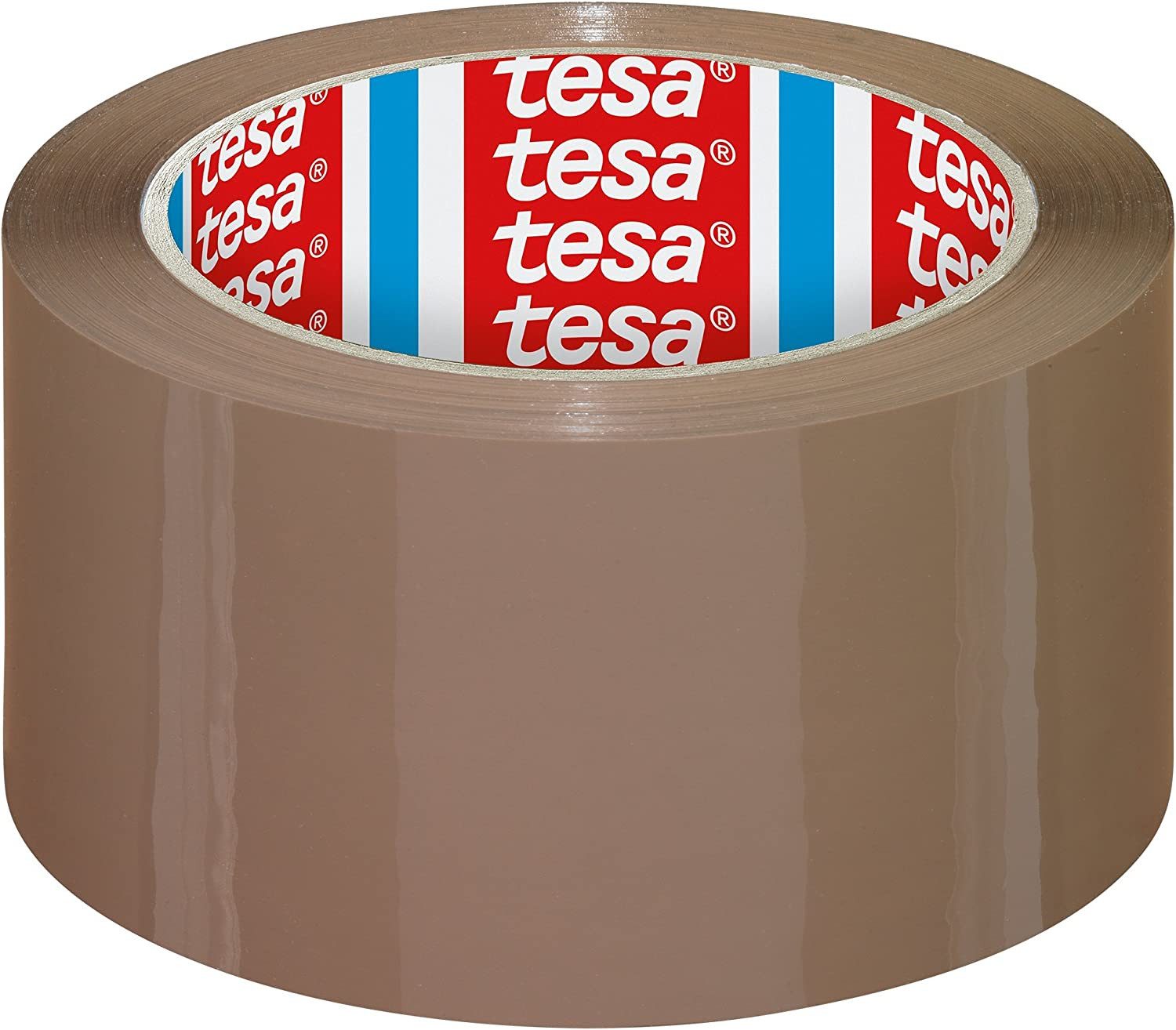 tesa Paket-Klebeband 64014 Packband 45 µ, (66m:50mm) braun oder transparent (braun)