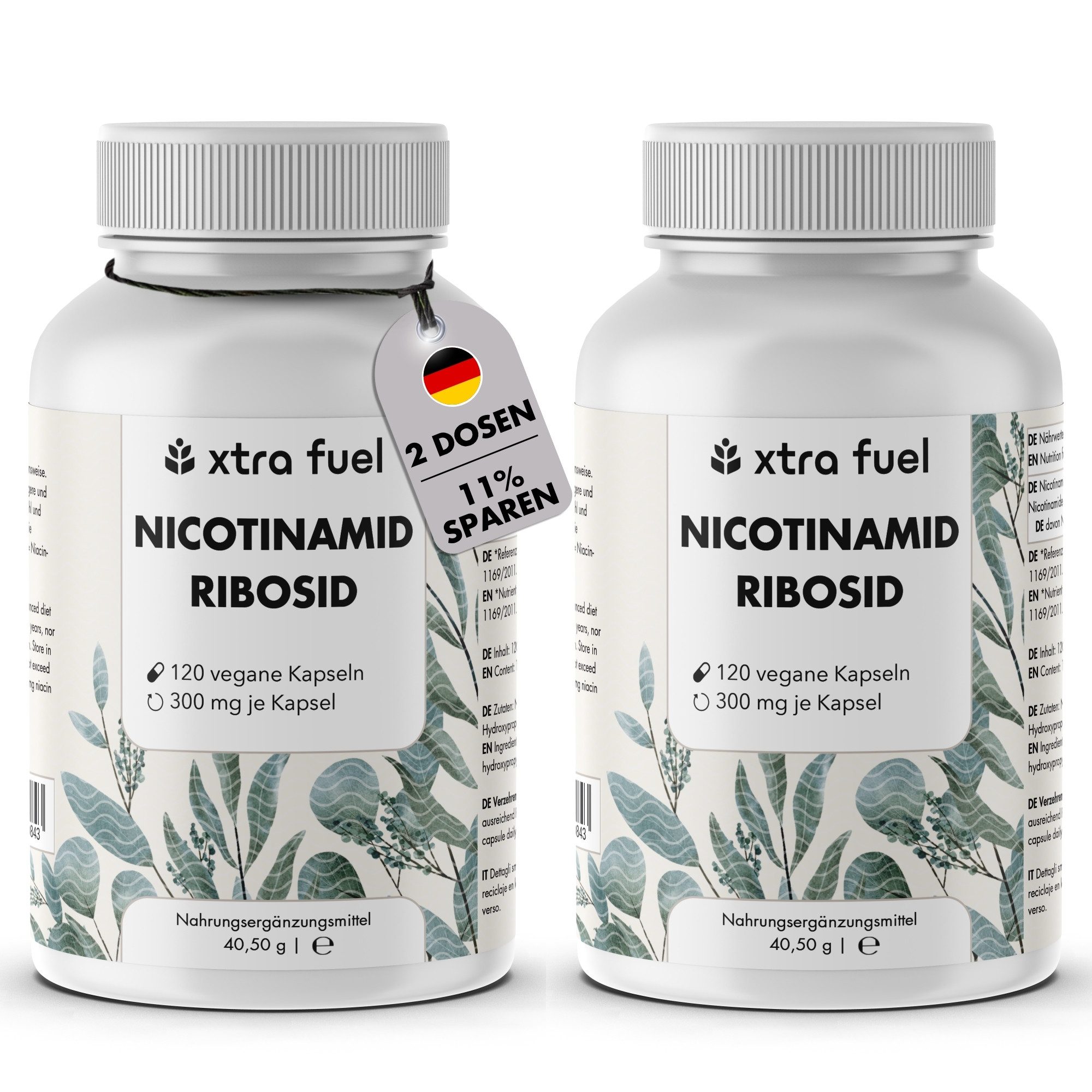 XTRA FUEL Nicotinamid Ribosid 300 - NAD+ Vorstufe - Niacin für Zell-Energie* Kapsel, 81 g