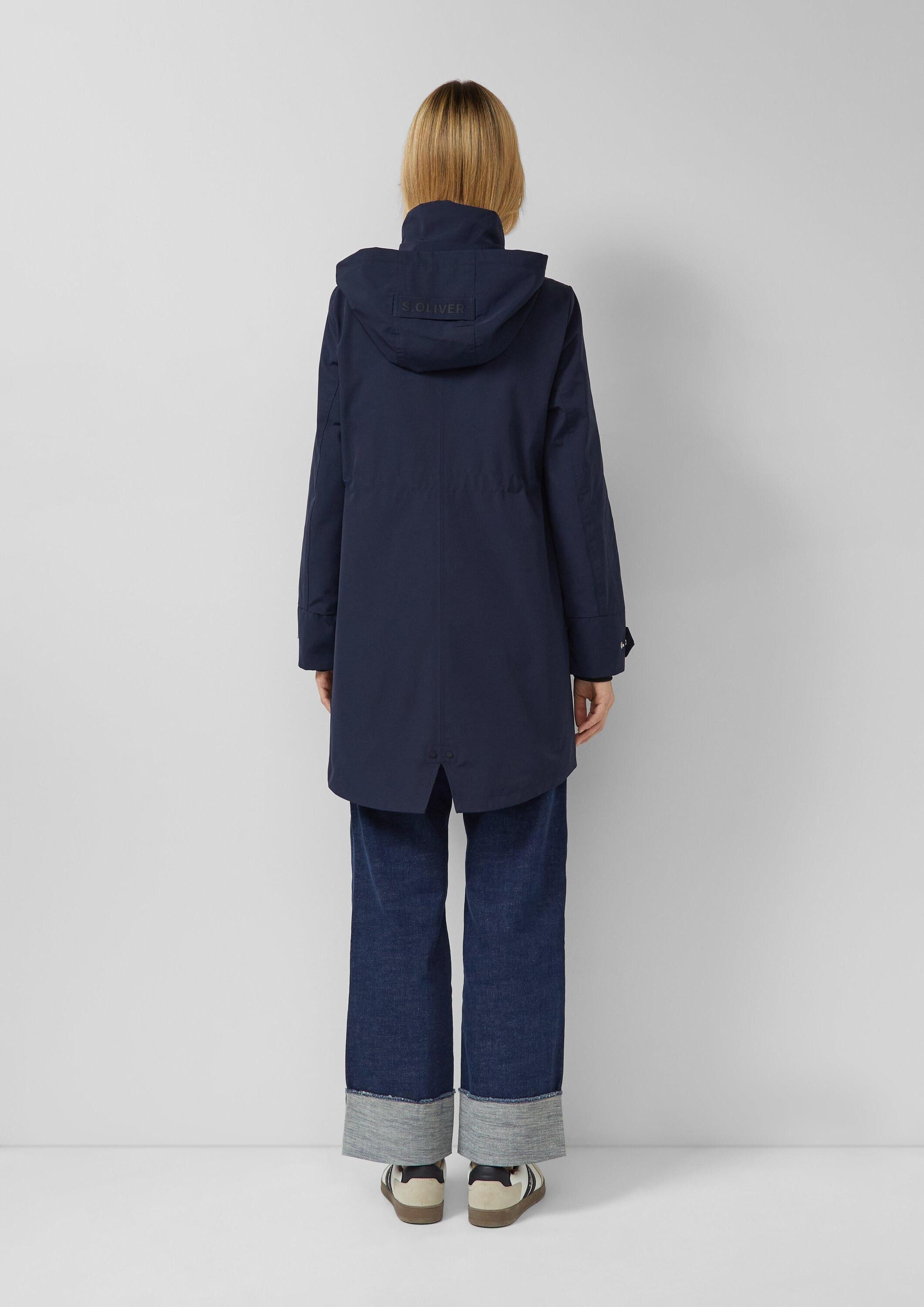 s.Oliver Parka Outdoor-Jacke Parka mit Kapuze und Taillenregulierung
