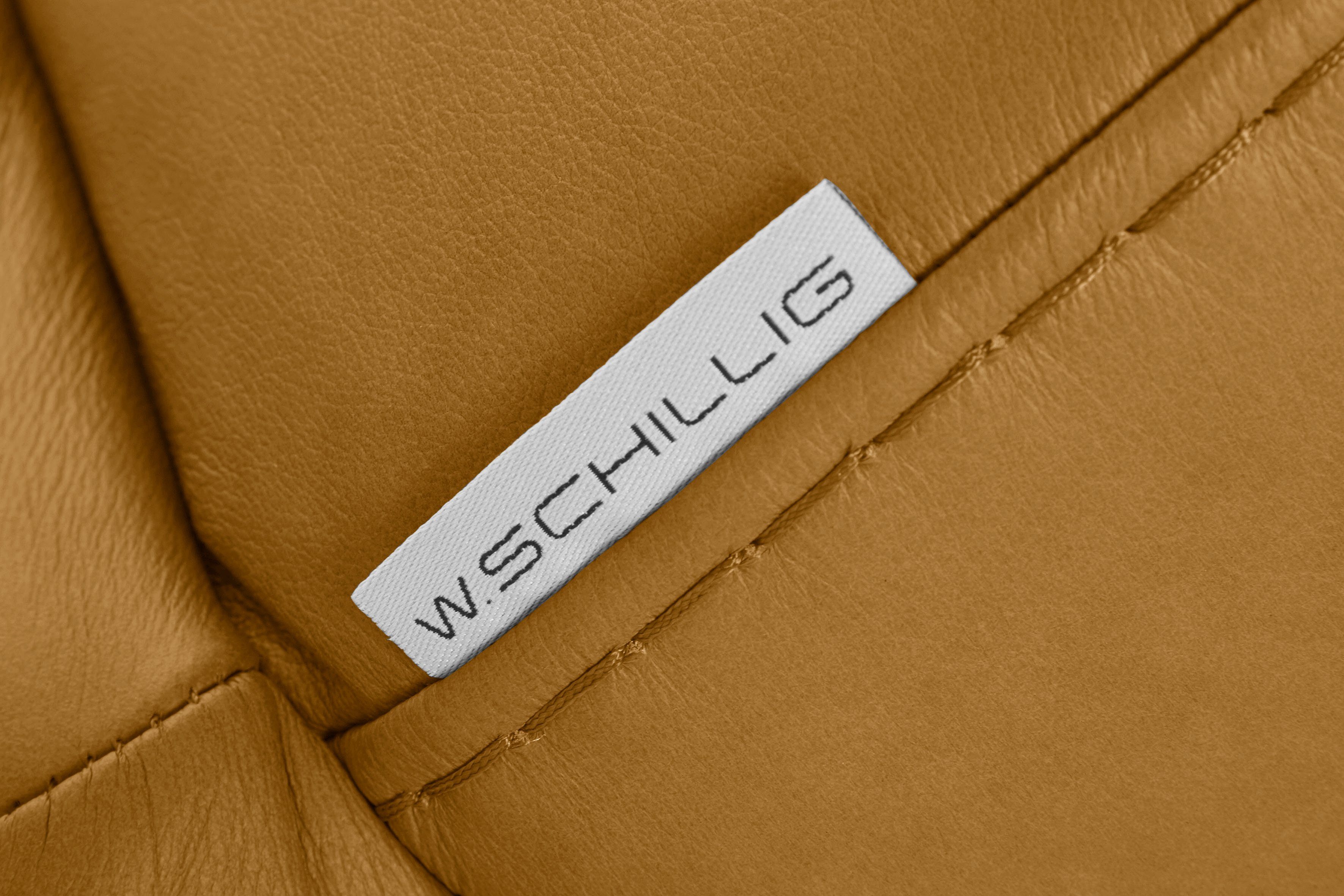 W.SCHILLIG 2,5-Sitzer montanaa, mit Breite Schwarz pulverbeschichtet, in Metallfüßen 212 cm