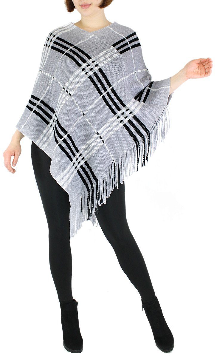 dy_mode Strickponcho Damen Poncho mit Pailletten günstig online kaufen