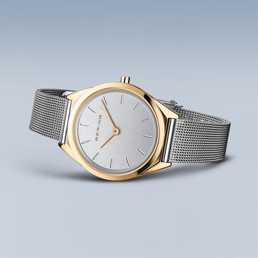 Bering Quarzuhr Bering Ultra Slim gold glänzend 17031-010 17031-010, Hochwertiges Produkt mit zeitlosem Design, sorgfältiger Verarbeitung