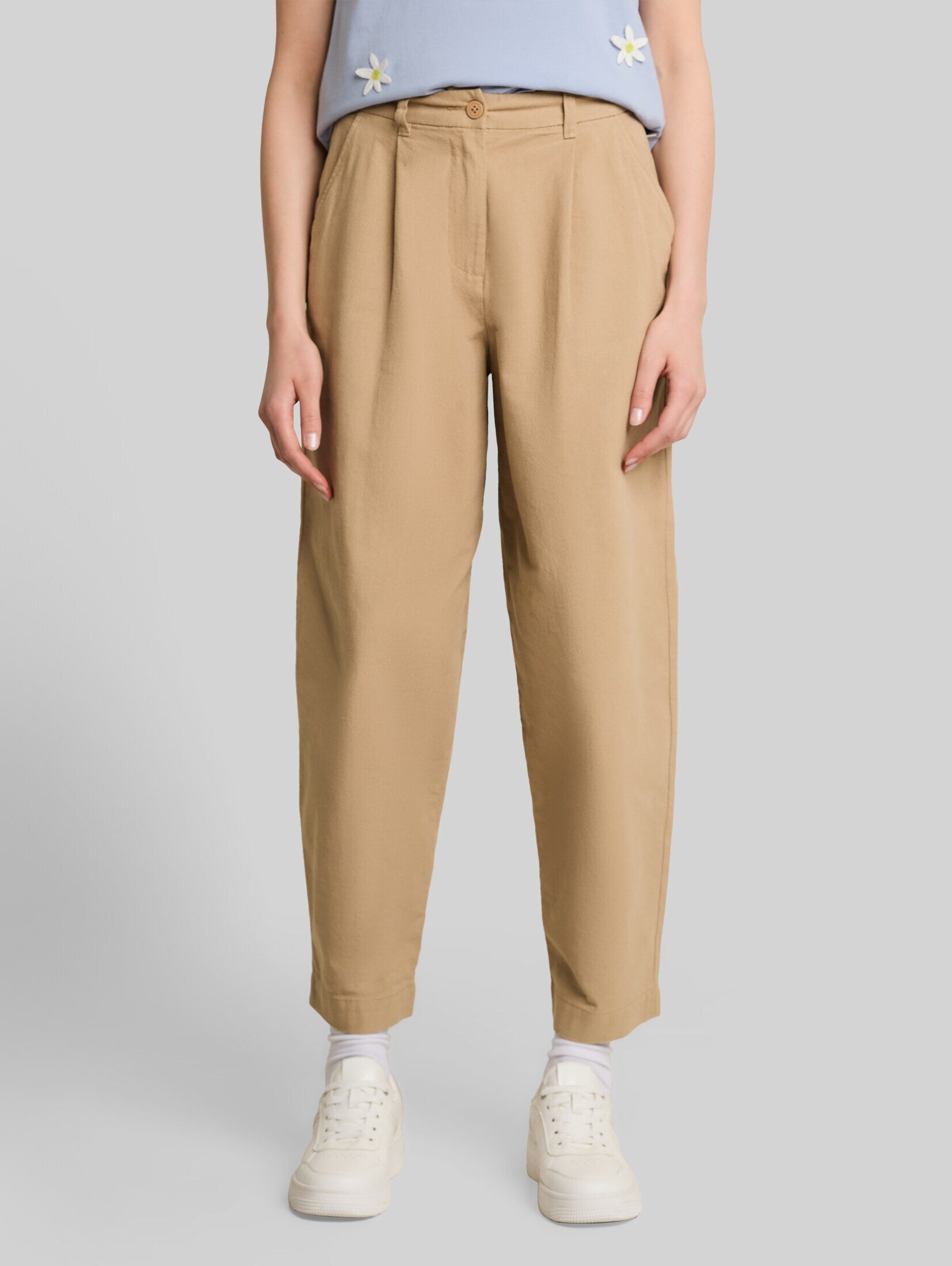 TOM TAILOR Denim Stoffhose Hosen & Chino Barrel Hose aus Baumwolle