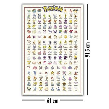 GB eye Poster Pokémon Poster Charaktere (001-151) Kanto 61 x 91,5 cm