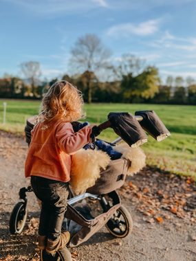 HOBEA-Germany Kinderwagen-Handwärmer Kinderwagenmuff bordeaux, (2-St), Handmuff für den Kinderwagen, Handschuhe mit Reisverschluß