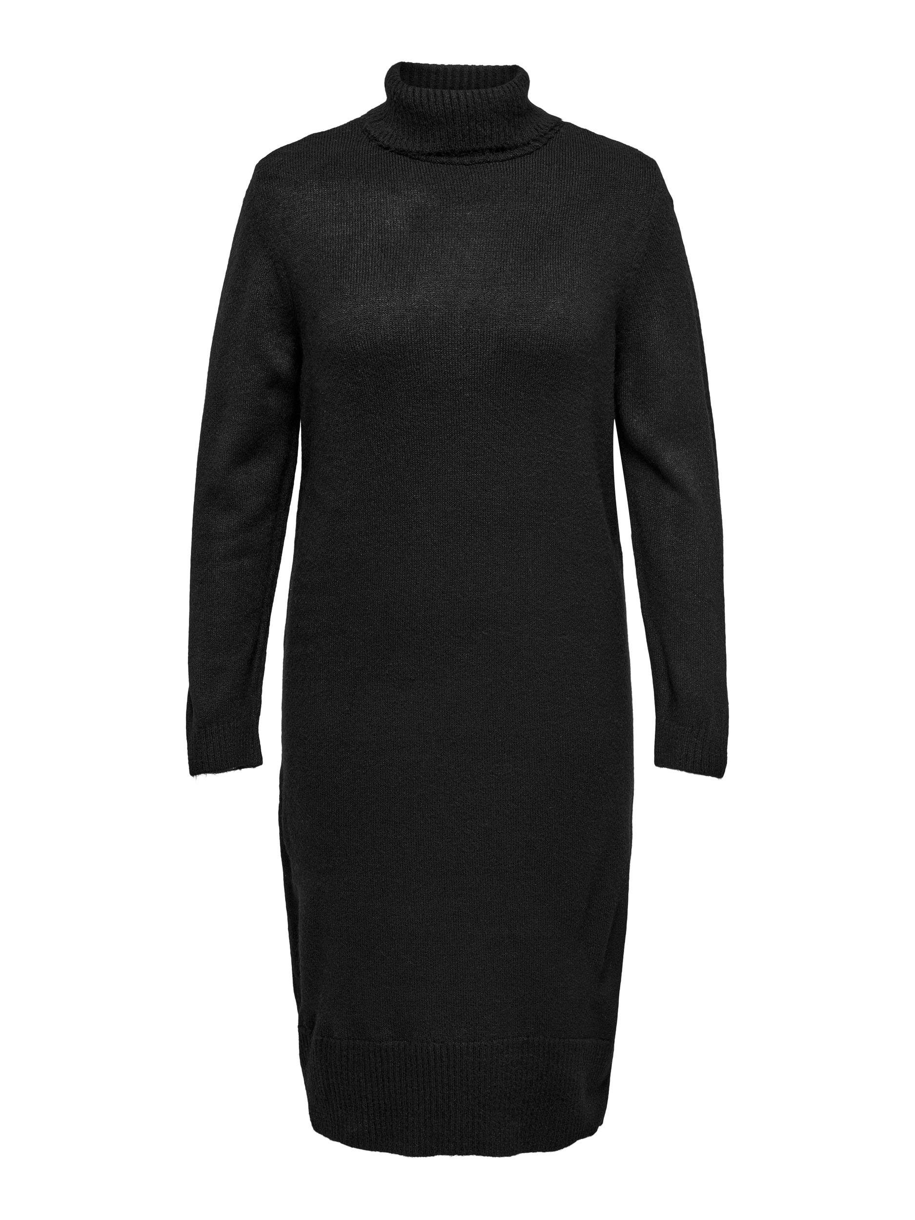 ROLL NECK NOOS DRESS KNT Black Strickkleid CARMAKOMA ONLY CARBRANDIE L/S